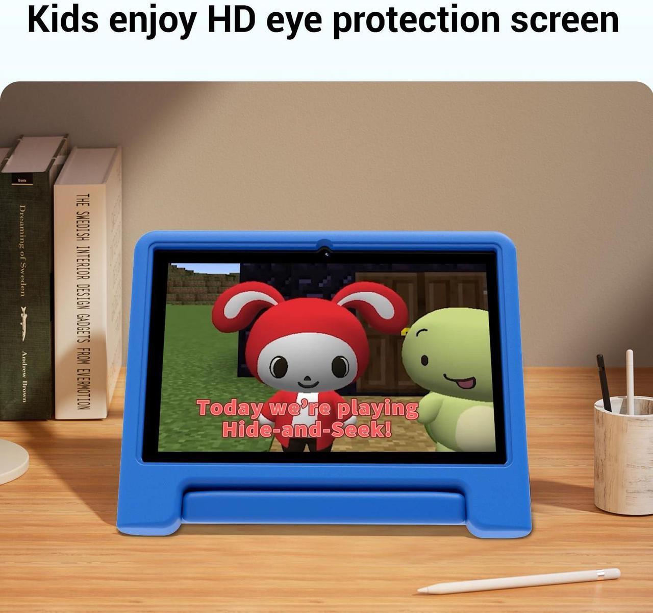 Alt view image 4 of 5 - Kids Tablet 10 inch, Android 13 Tablet for Kids with Google Kids Space, Pre-Installed Educational Apps and Parental Control, Gift for Kids, 2+32GB Storage, 5000mAh, EVA Case (Blue)