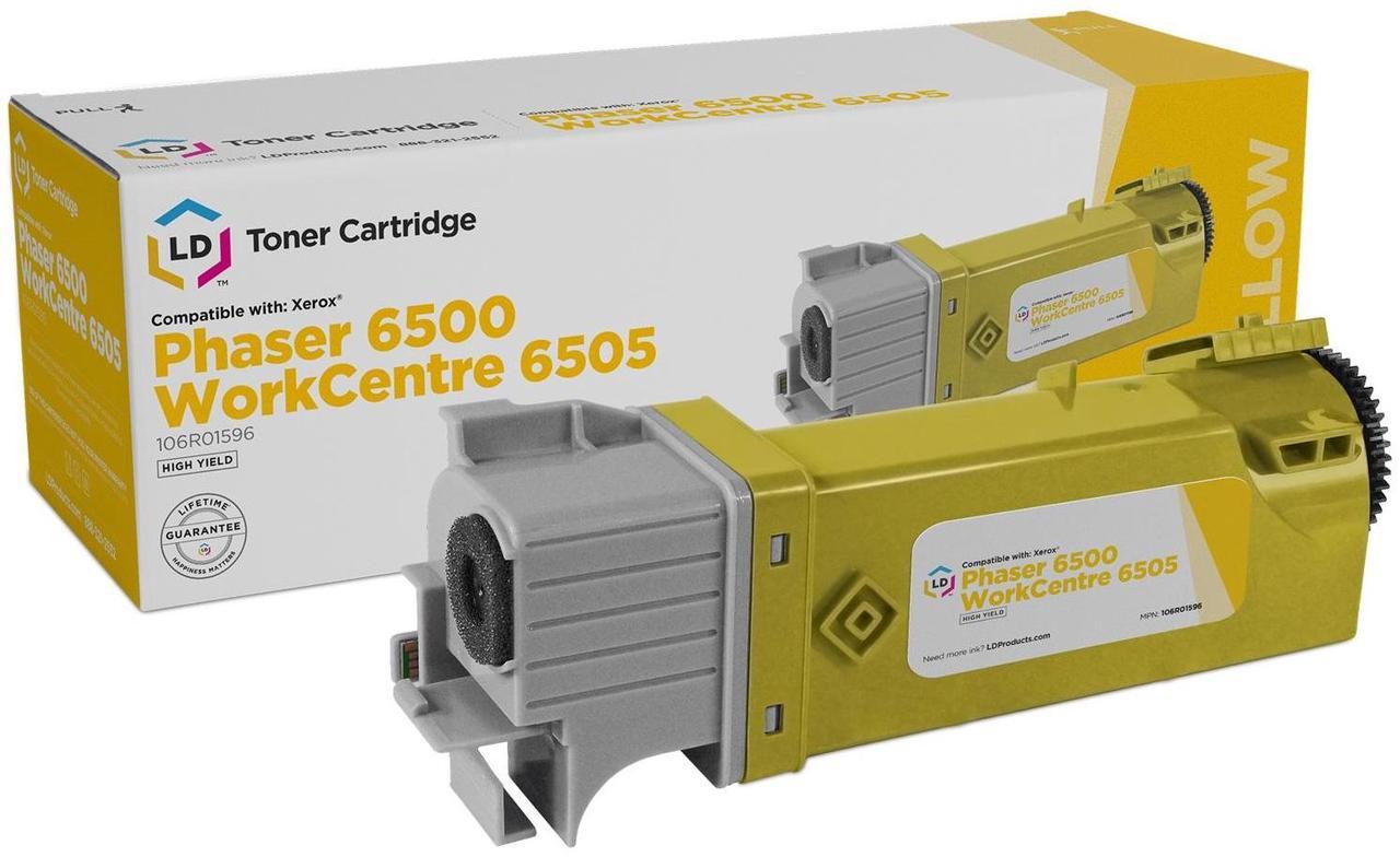Main image of LD Products Compatible Toner Cartridge Replacement for Xerox Phaser & WorkCentre 6500 106R01596 High Yield (Yellow)