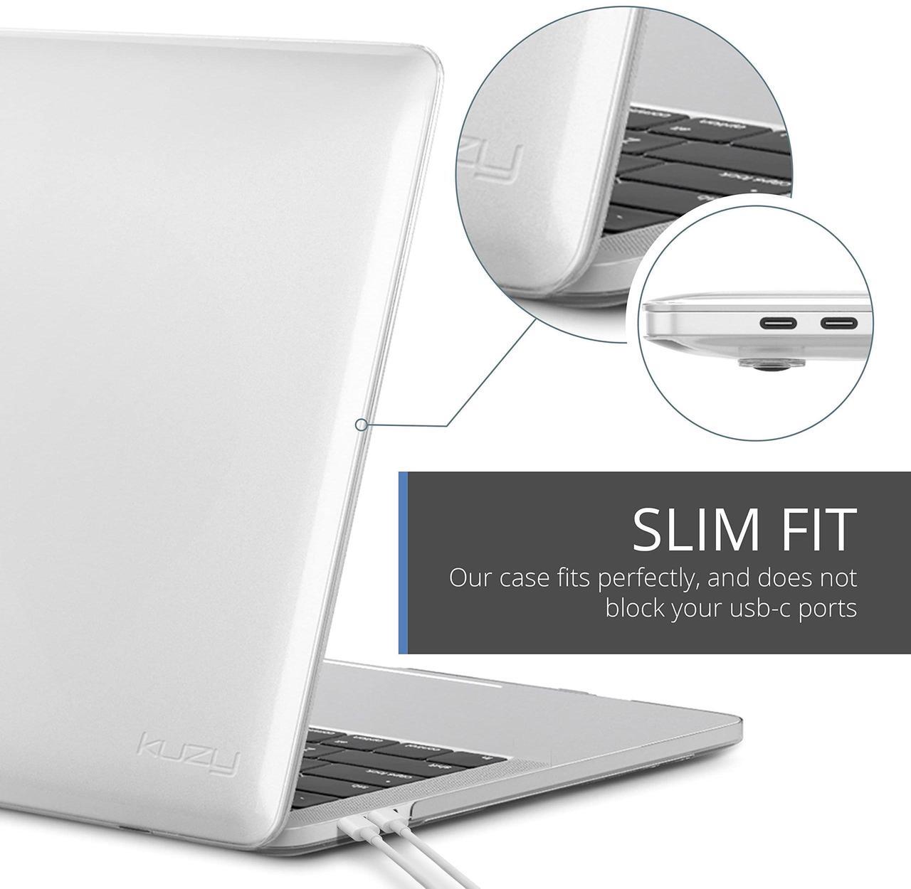 Alt view image 2 of 5 - Kuzy Clear MacBook Pro 13 inch Case 2020 2024 2023 2022 2021-2016 M2 M1 - A2338 A2289 A2251 A2159 A1989 A1708 A1706 Plastic Hardshell Cover for 13 inch MacBook Pro Case, Clear