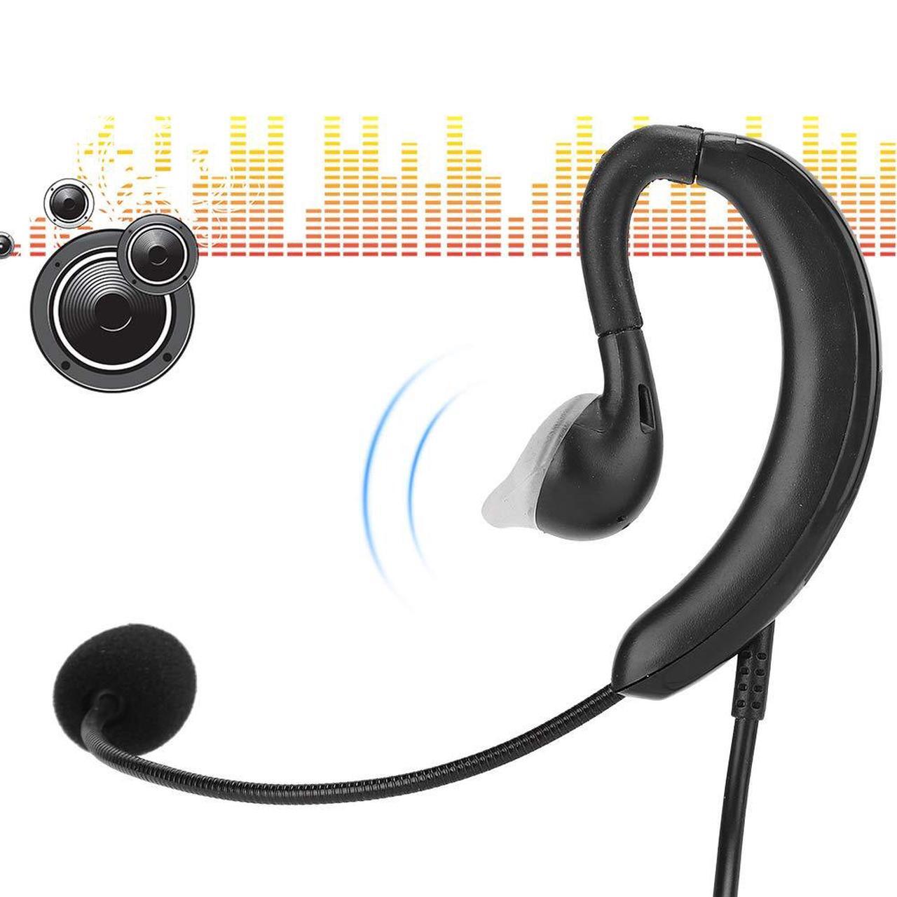 Alt view image 4 of 5 - Headset, Ear Mounted USB Laptop Earphone Ear Hook USB Computer Notebook Headset Headphone Computer Notebook Accessory Microphone Line Controls