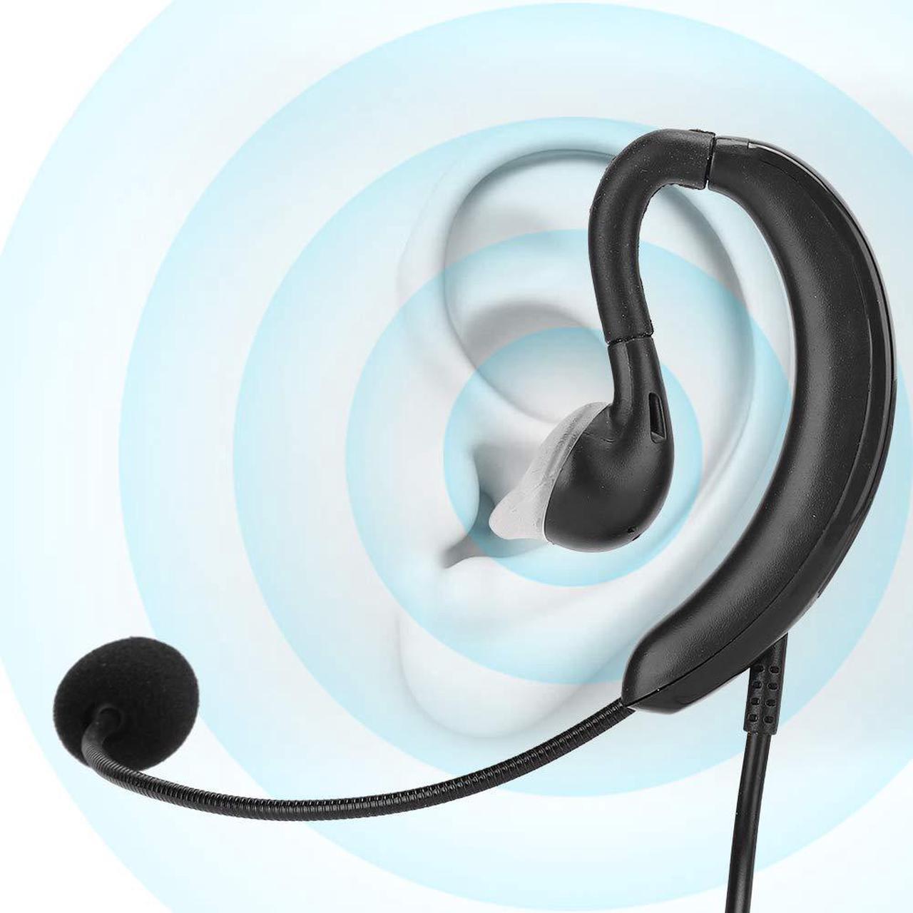 Alt view image 3 of 5 - Headset, Ear Mounted USB Laptop Earphone Ear Hook USB Computer Notebook Headset Headphone Computer Notebook Accessory Microphone Line Controls