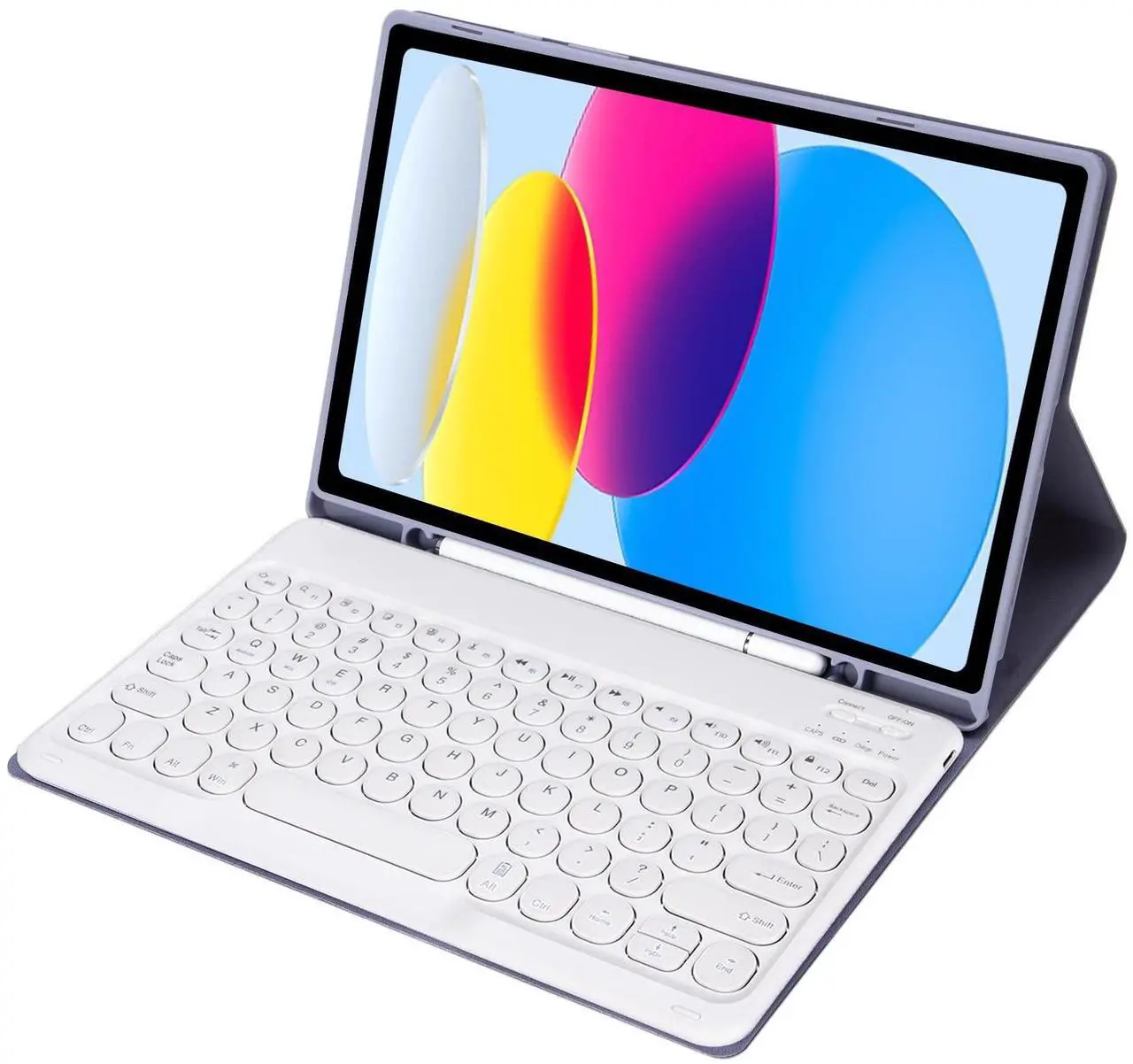 Alt view image 3 of 4 - Aidashine Keyboard Case for Samsung Galaxy Tab A9+ 11 Inch 2023 (SM-X210/X216/X218), Magnetically Detachable Keyboard with Pencil Holder,Purple