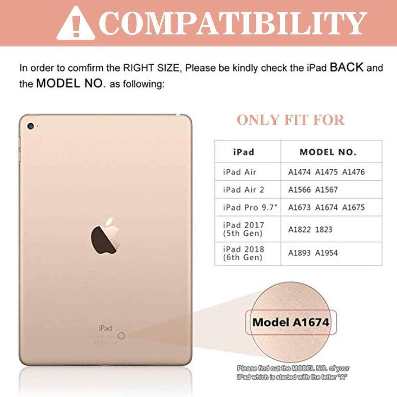 Alt view image 2 of 5 - aMZCaSE for iPad Pro 9.7 Inch Case with Keyboard for iPad 6th Generation(2018),5th Generation(2017),for iPad Air 2/Air 1 Case with Keyboard with Wireless Detachable Bluetooth Keyboard,Champagne