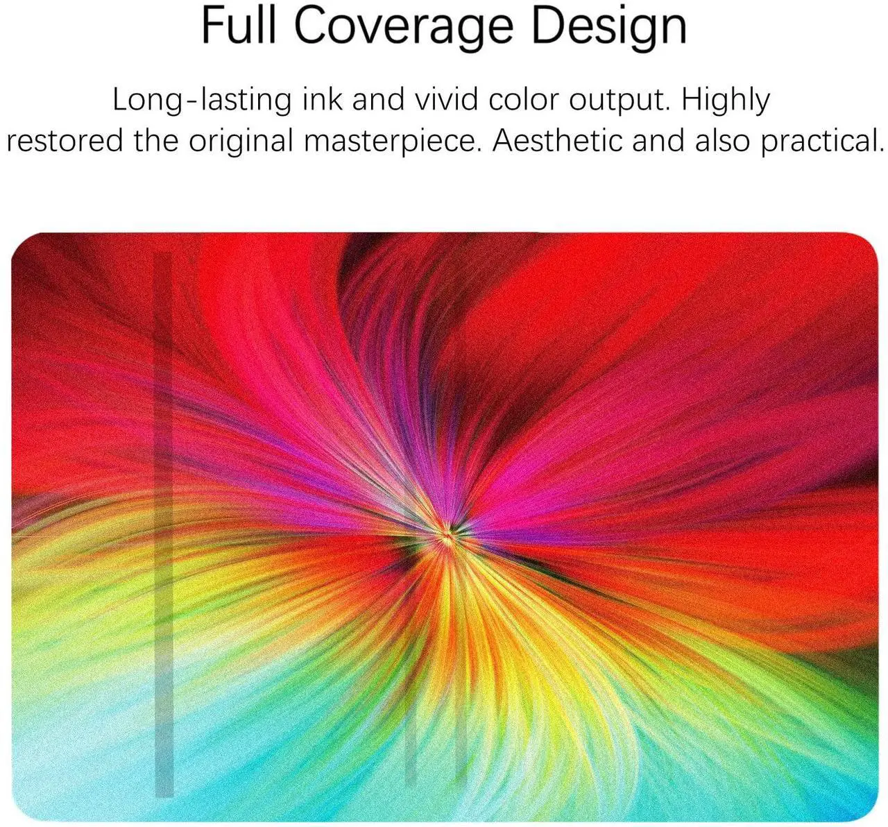 Alt view image 3 of 5 - Berkin Arts Compatible with iPad 7/8/9th Generation Case/iPad Air 3rd Generation Case (10.5 Inch) 2019/2020/2021 Folio Case Premium Leather Cover Color Box Rainbow Scheme Iridescent Playful