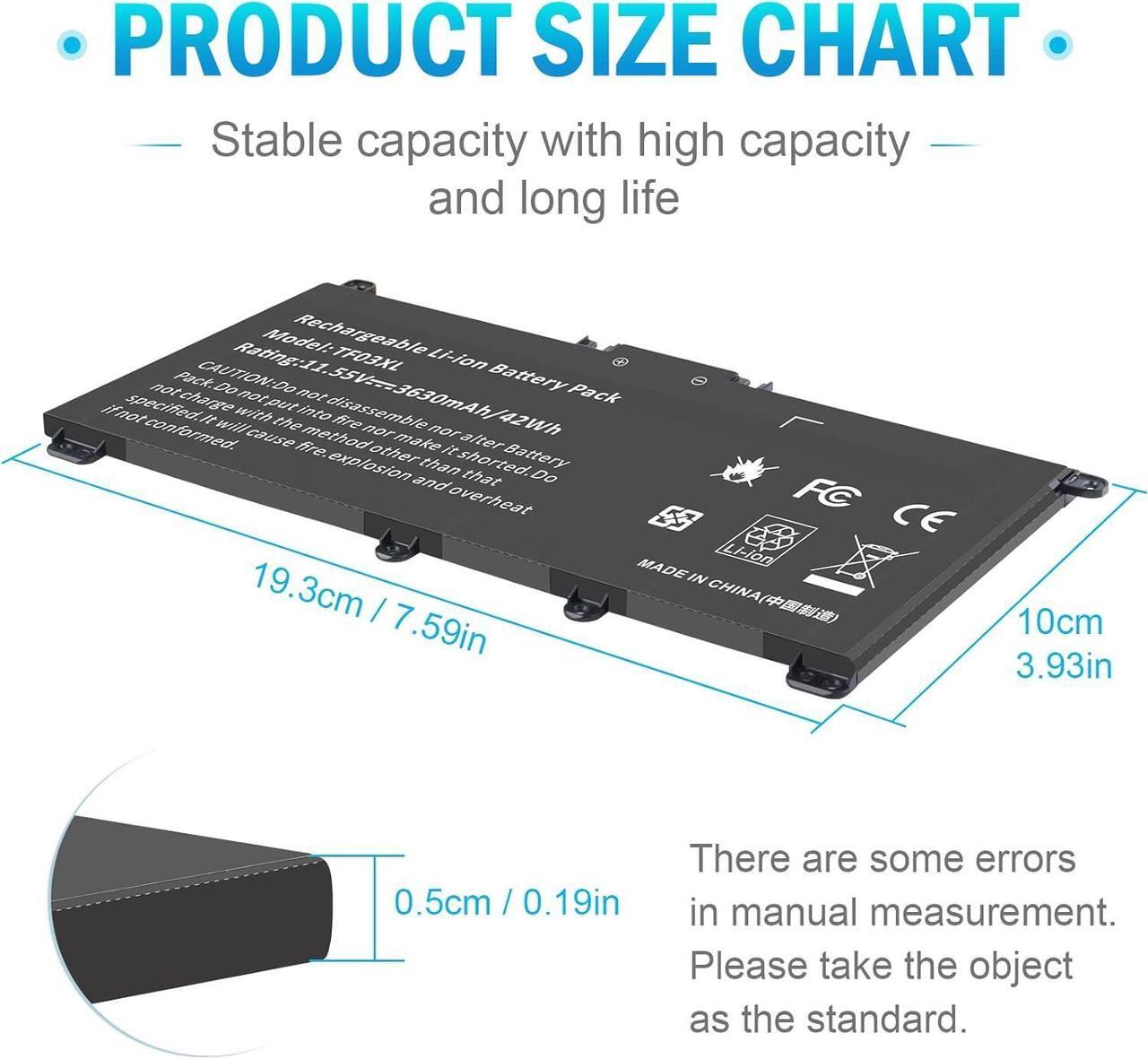 Alt view image 2 of 5 - TREE.NB TF03XL 920070-855 Spare Battery for HP Pavilion x360 14m-cd0001dx 14m-cd0003dx 15-cc0xx 15-cc023cl 15-cc123cl 920046-121 920046-421