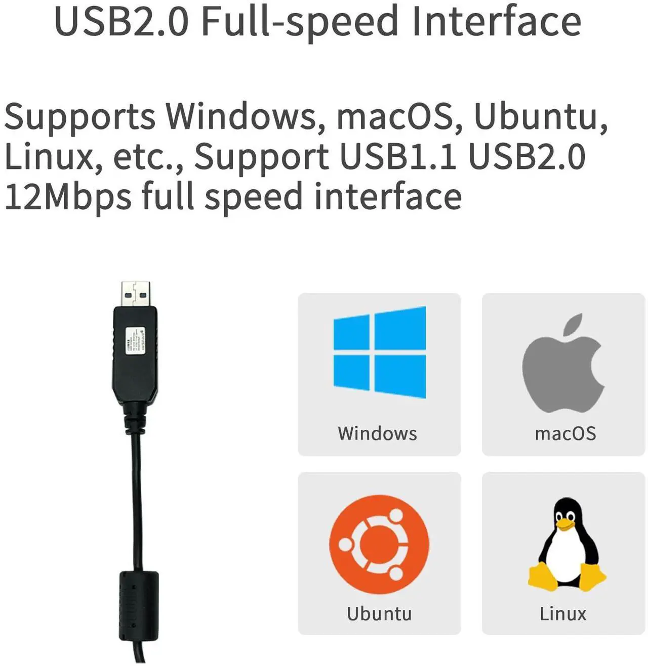 Alt view image 2 of 5 - USB2.0 Full Speed Isolator with 5kV Isolation, 300mA Output, USB-A Port Anti-Interference, 1m Extension Cable for PLC and Motor Debugging, USB Isolator and USB Ground Loop Isolator Solution, ADUM4160