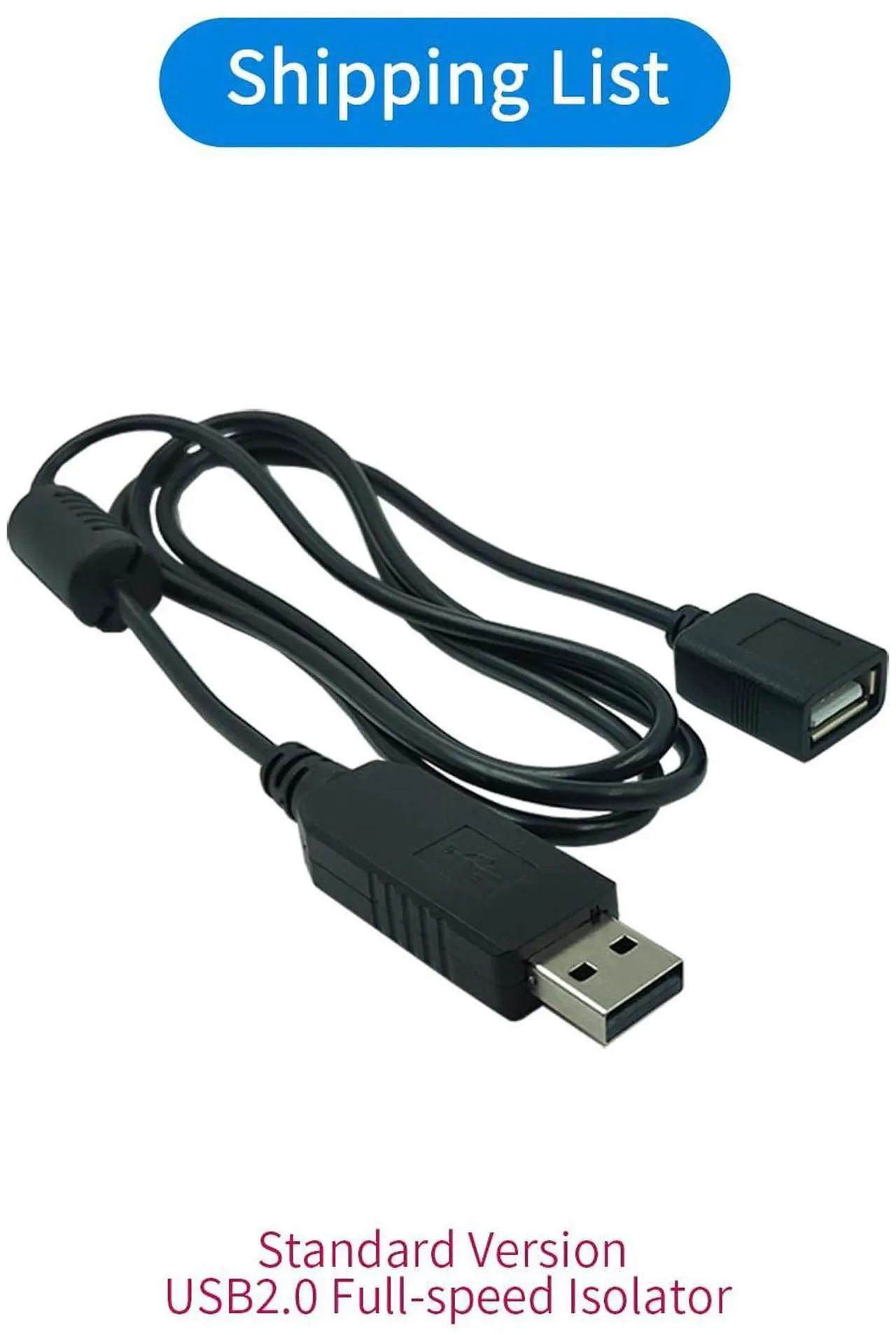 Alt view image 5 of 5 - USB2.0 Full Speed Isolator with 5kV Isolation, 300mA Output, USB-A Port Anti-Interference, 1m Extension Cable for PLC and Motor Debugging, USB Isolator and USB Ground Loop Isolator Solution, ADUM4160