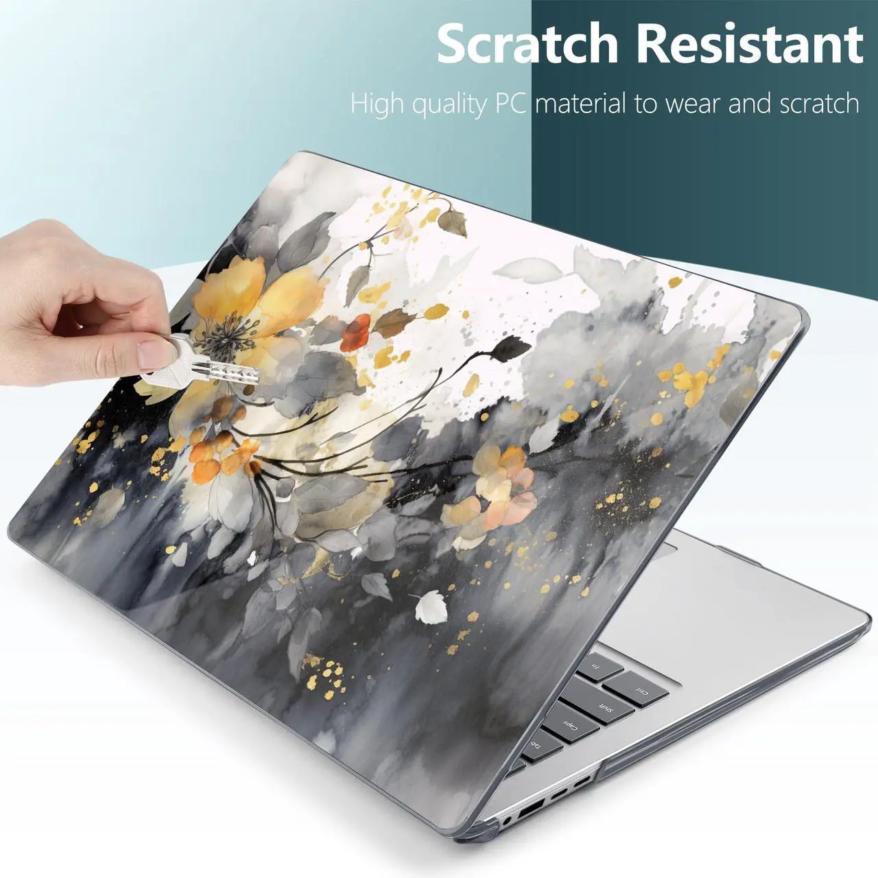 Alt view image 4 of 5 - DONGKE Case for Microsoft Surface Laptop (2024), Windows 11 Copilot+ PC, 13.8 Inch Touchscreen Display, Protective Plastic Hard Shell Case with Keyboard Cover & Screen Protector - Ink Painting