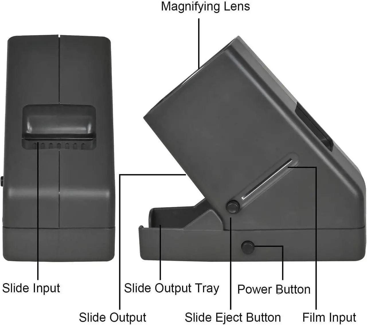 Alt view image 5 of 5 - DigitConvert 35mm Slide Viewer, 3X Magnification, USB Powered/Battery Operation-for 35mm Slides & Positive Film Negatives (4AA Batteries Included)