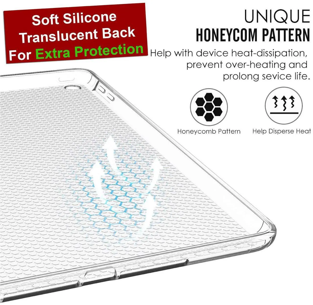 Alt view image 5 of 5 - DuraSafe Cases iPad 10.5 Inch 2019 Air 3rd Gen [ Air 3 ] MV172LL/A MV162LL/A MV152LL/A MUUT2LL/A MUUR2LL/A MUUQ2LL/A Shock Proof Dual Angle Stand Honeycomb Pattern Printed Cover - Olivia Tree