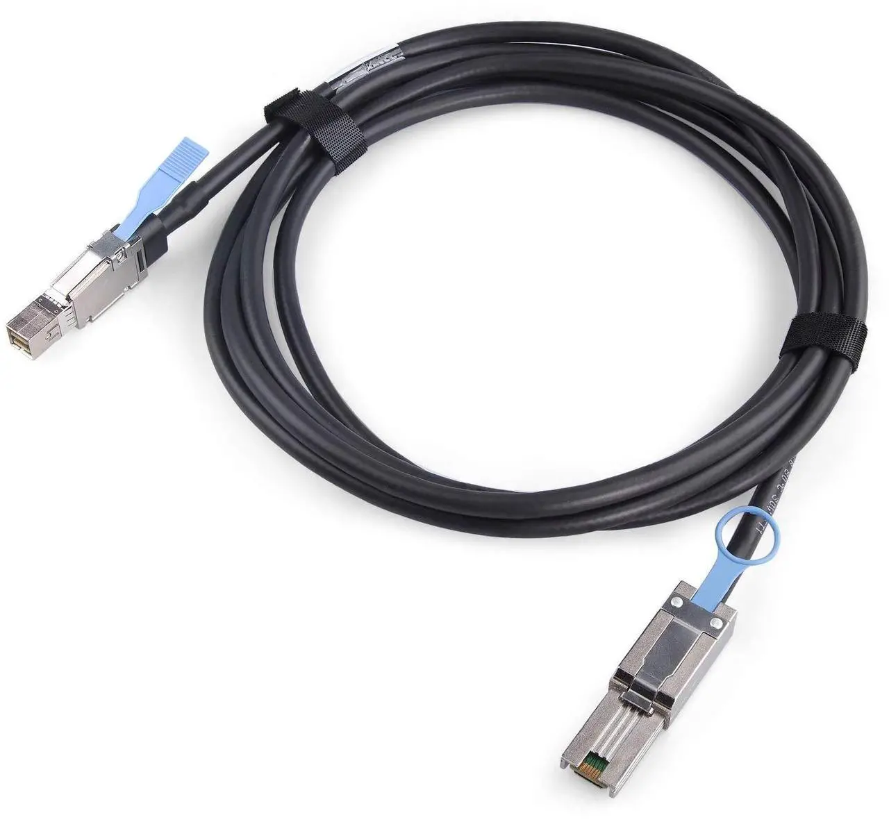Alt view image 3 of 3 - H!Fiber.com SFF-8644 to SFF-8088 Cable, 6Gbps External HD Mini SAS Hybrid Cable, 2-Meter(6.6ft), 100 Ohms, Attached SCSI for Raid Systems, DataCenter, Servers, Workstations and Desktops