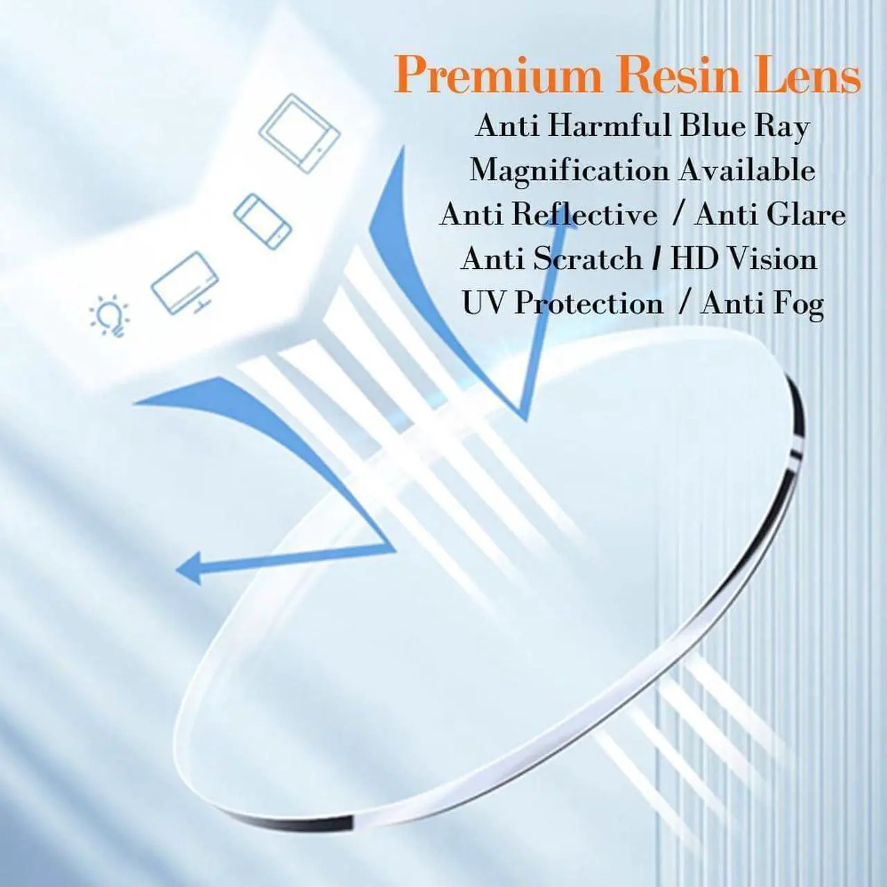 Alt view image 4 of 4 - GLASAOTO Oversized Cateye Blue Light Blocking Glasses for Woman Computer Reading Eyeglasses Frames UV Magnification 2.75 Brown