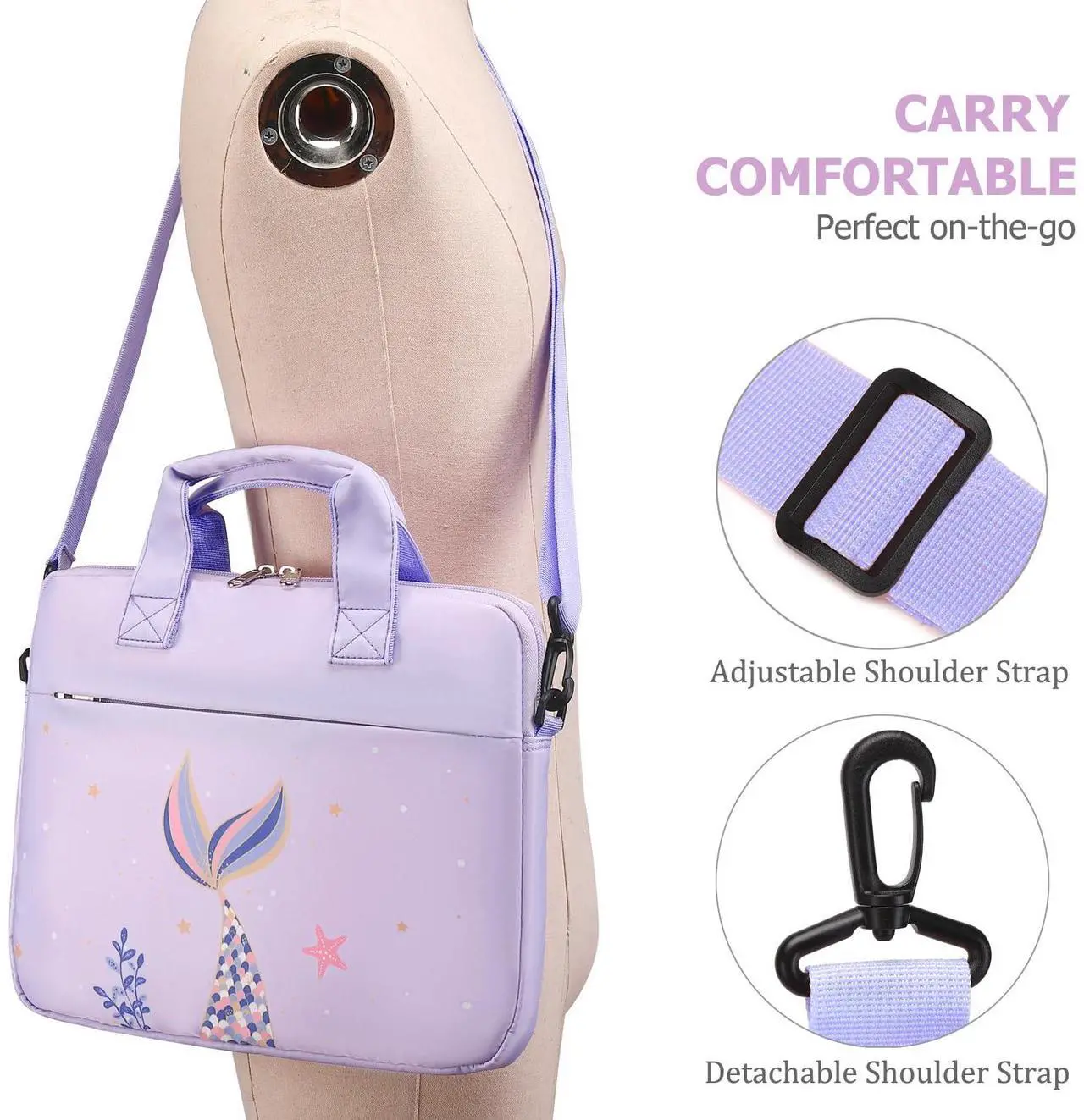 Alt view image 3 of 5 - JIANYA Kids Tablet Carrying Case, iPad Bag for Kids with Shoulder Strap, 10-12.5 Inch Tablet Bags