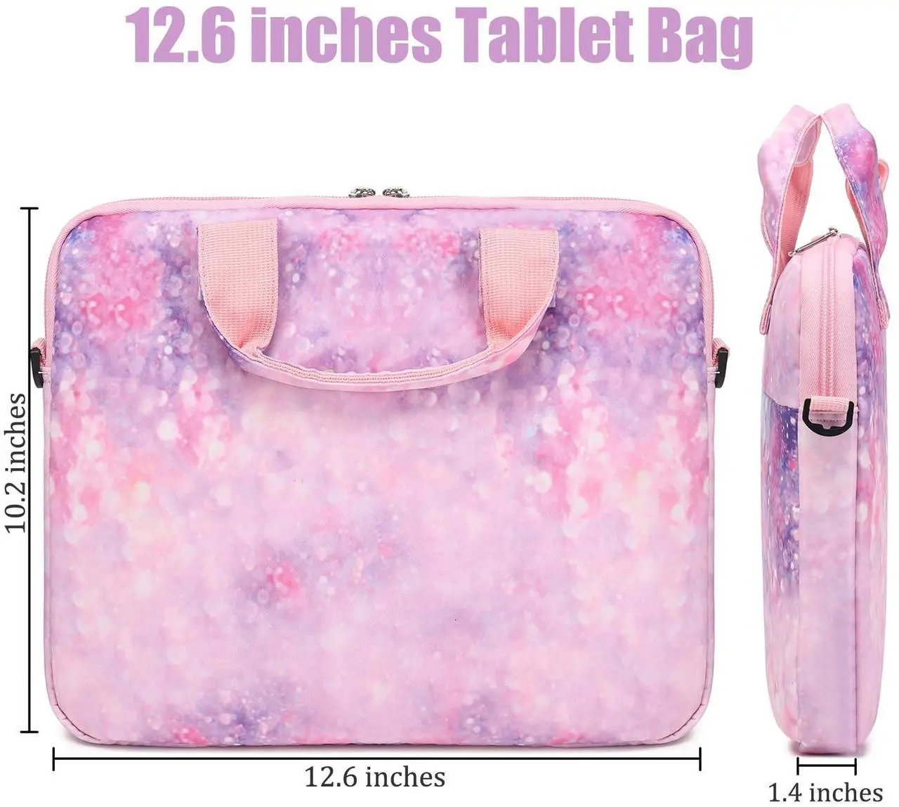 Alt view image 4 of 5 - JIANYA Kids Tablet Carrying Case, iPad Bag for Kids with Shoulder Strap, 10-12.5 Inch Tablet Bags