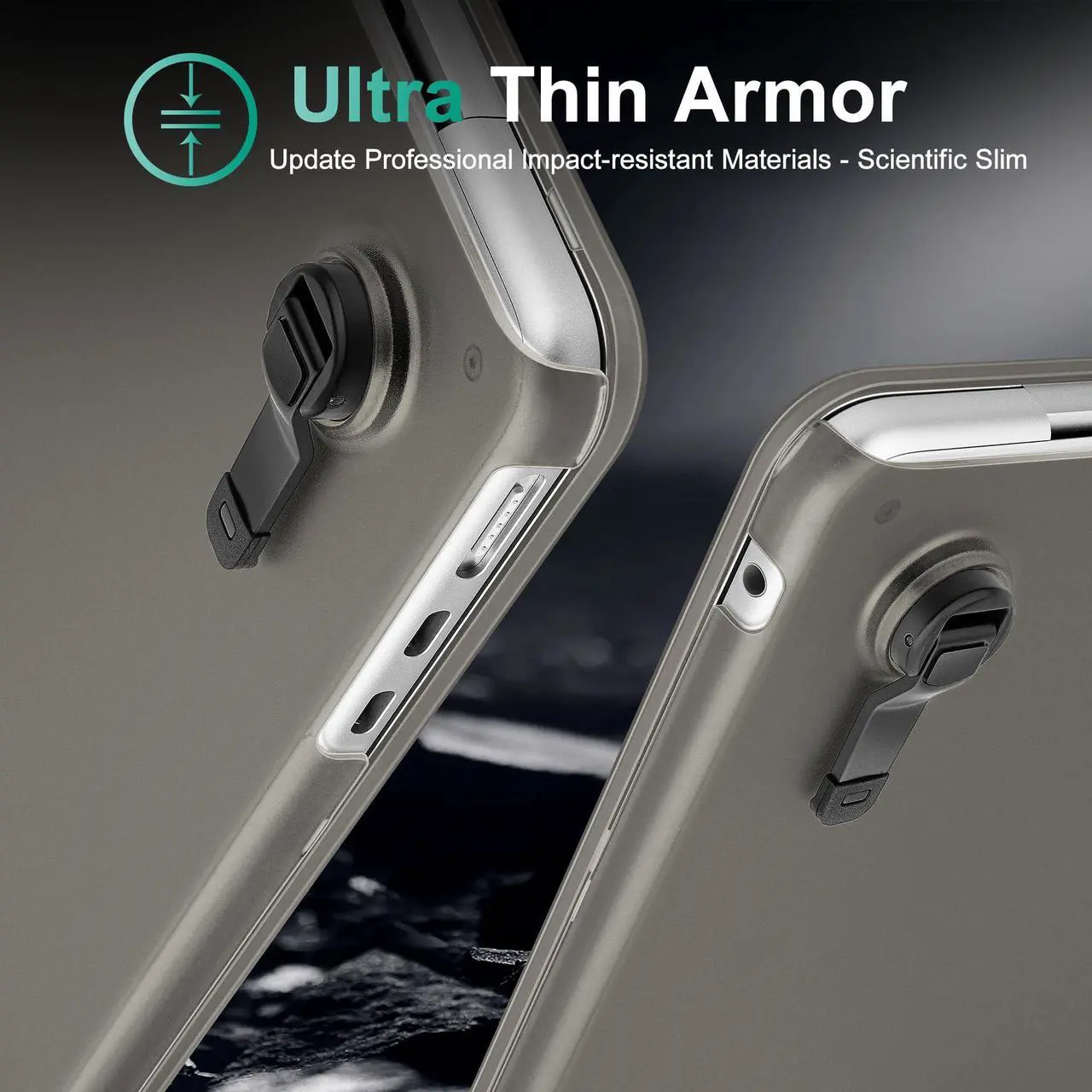 Alt view image 3 of 5 - May Chen for M4 MacBook Air 13.6 inch Case A3240 A3113 A2681 M3 M2 2025 2024 2023 2022 Release, Fold Kickstand Pattern Hard Shell Case for M4 Air 13.6" Laptop with Keyboard Cover, Sea Wave