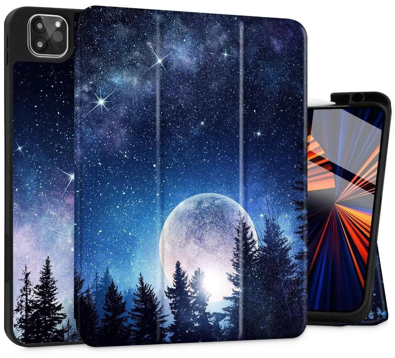 Main image of Tuiklol Case for iPad Pro 13 inch Generation 7th 2024 Release M4 Chip - Built in Support Pencil 2 / USB-C, Slim Protective Stand Back Cover with Smart Trifold Stand Auto Wake/Sleep,Moonlight