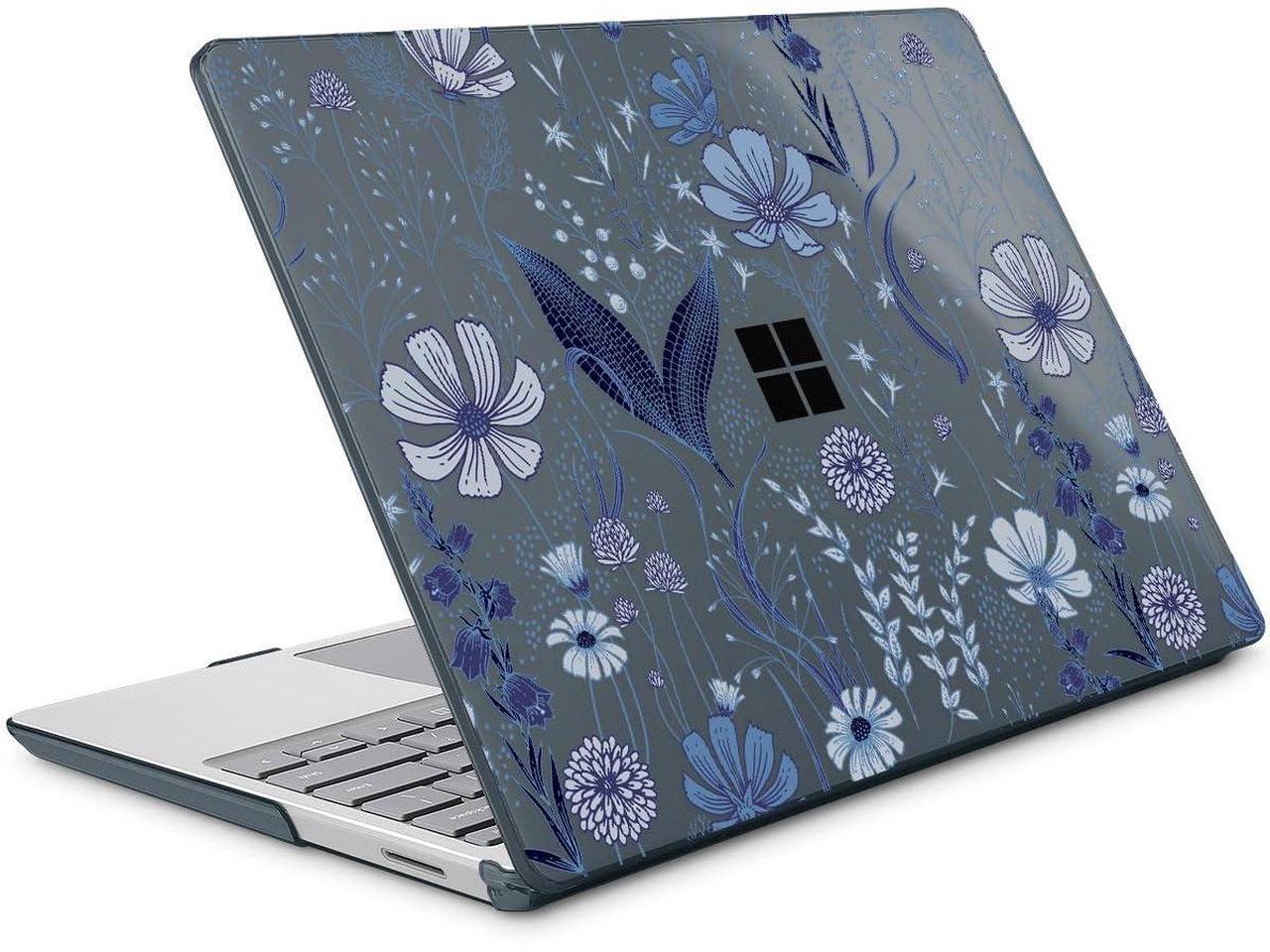 Alt view image 3 of 5 - Tuiklol Case for 15 Inch Microsoft Surface Laptop 5/4/3 2022-2020, Model 1979/1953/1872/1873 Hard Shell Cover, Keyboard Cover+Screen Protector+Dust Plugs,Blue Line Floral