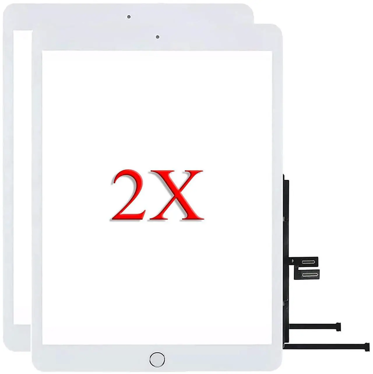 Main image of TPhaelay for iPad 7 7th / 8 8th Gen A2197 A2198 A2200 A2270 A2428 A2429 A2430 Screen Replacement 2 Pack 10.2 Inch Digitizer, for iPad 7 7th / 8 8th Gen Touch Screen Digitizer Replacement(White)