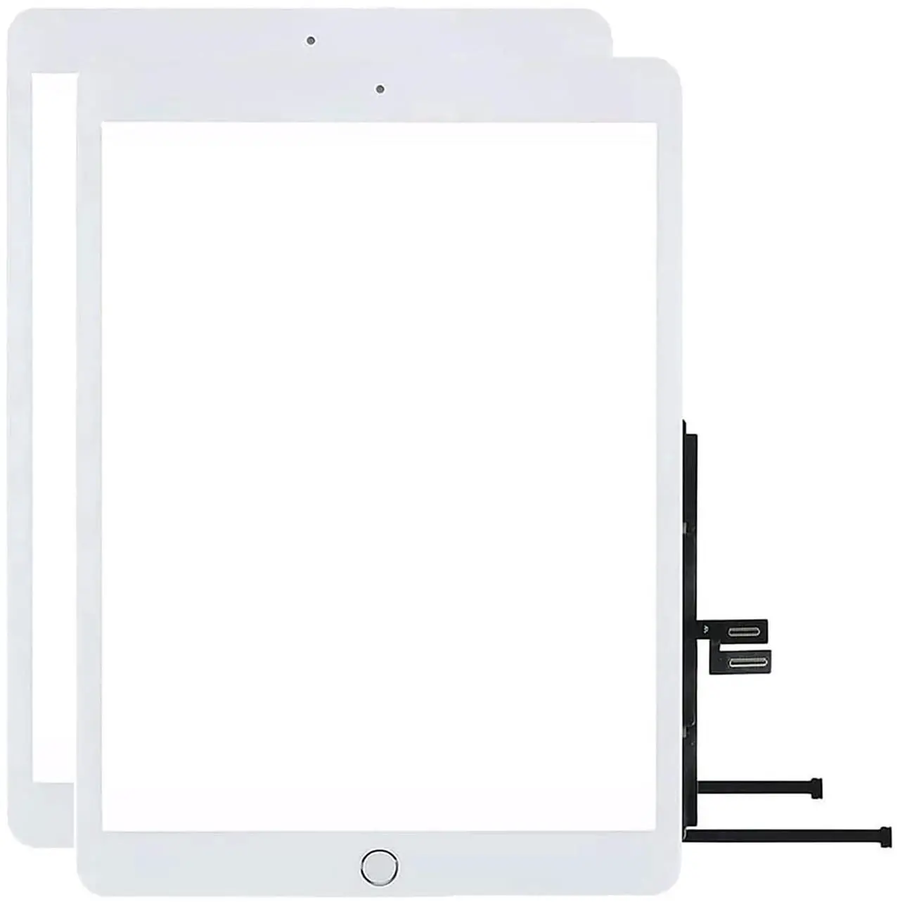 Alt view image 5 of 5 - TPhaelay for iPad 7 7th / 8 8th Gen A2197 A2198 A2200 A2270 A2428 A2429 A2430 Screen Replacement 2 Pack 10.2 Inch Digitizer, for iPad 7 7th / 8 8th Gen Touch Screen Digitizer Replacement(White)