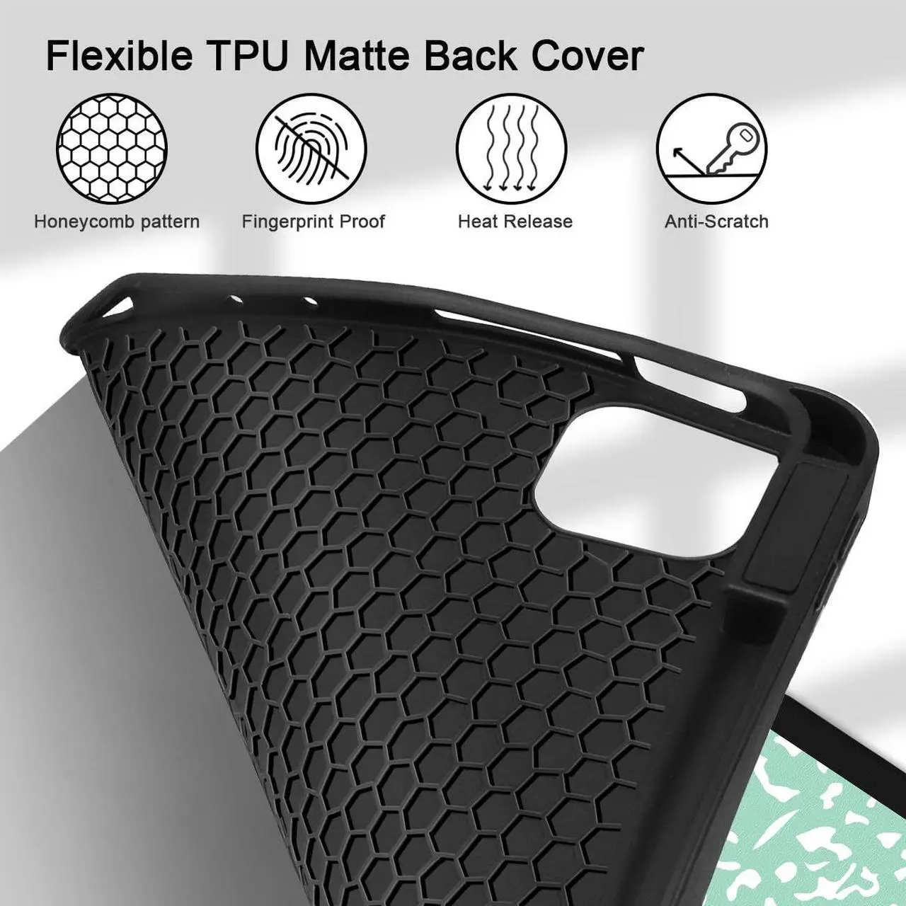 Alt view image 4 of 5 - Tuiklol Case for M2 iPad Pro 12.9 inch Generation 6th/5th/4th/3rd 2022 2021 2020 2018 Release - Built in Pencil Holder Slim Protective Stand Back Cover with Auto Wake/Sleep iPad Cover,Green Book
