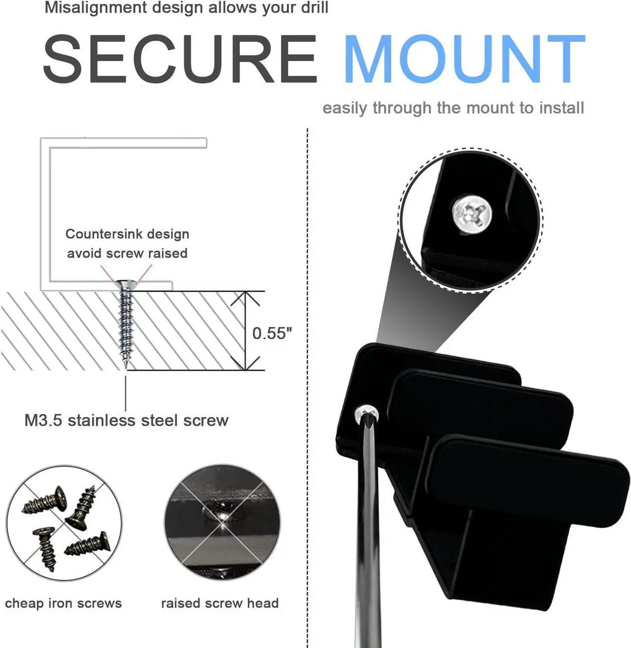 Alt view image 4 of 7 - IFCASE 2 Tier Under Desk Laptop Mount, Double Decker Metal Under Desk Shelf Holder for Laptop, MacBook Pro, Keyboard with Anti-Scratch Silicone (Black)
