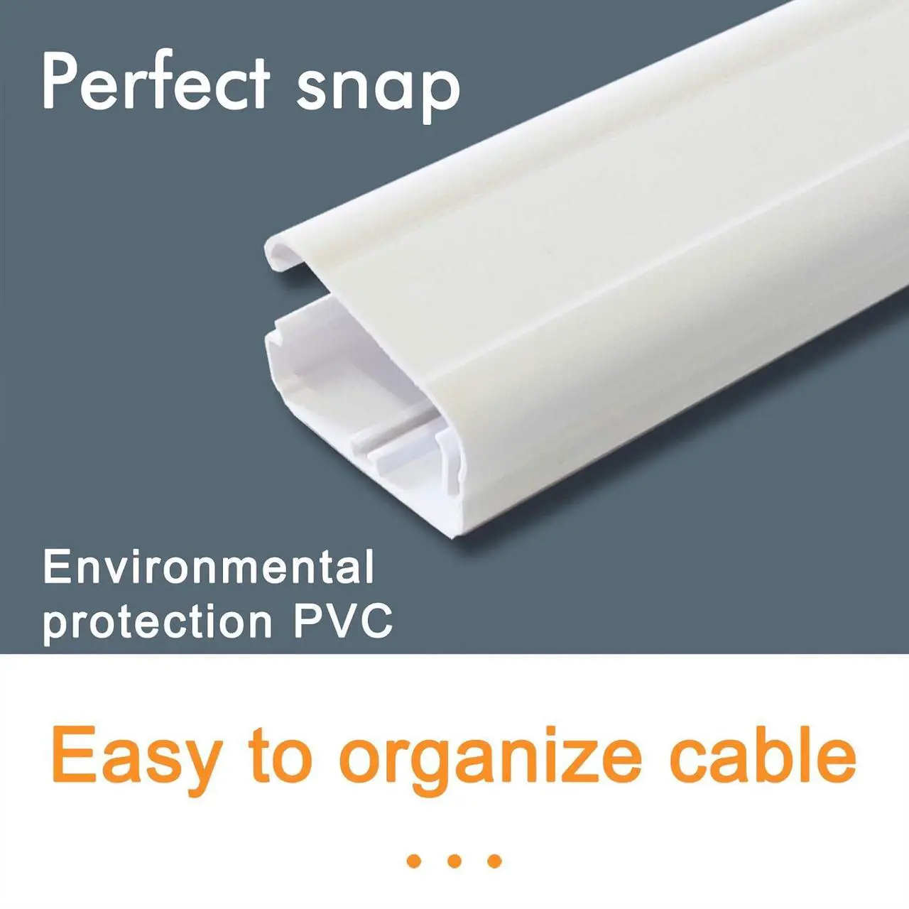 Alt view image 3 of 7 - TV Cord Cover Cable Raceway on Wall, 31.5 inch Cable Management System for Cord Cable Concealer, Printable White Cable Cover Channel for Wall Mounted TV, Speaker Wire Hider, 2X L15.7in W1.5in H0.7in