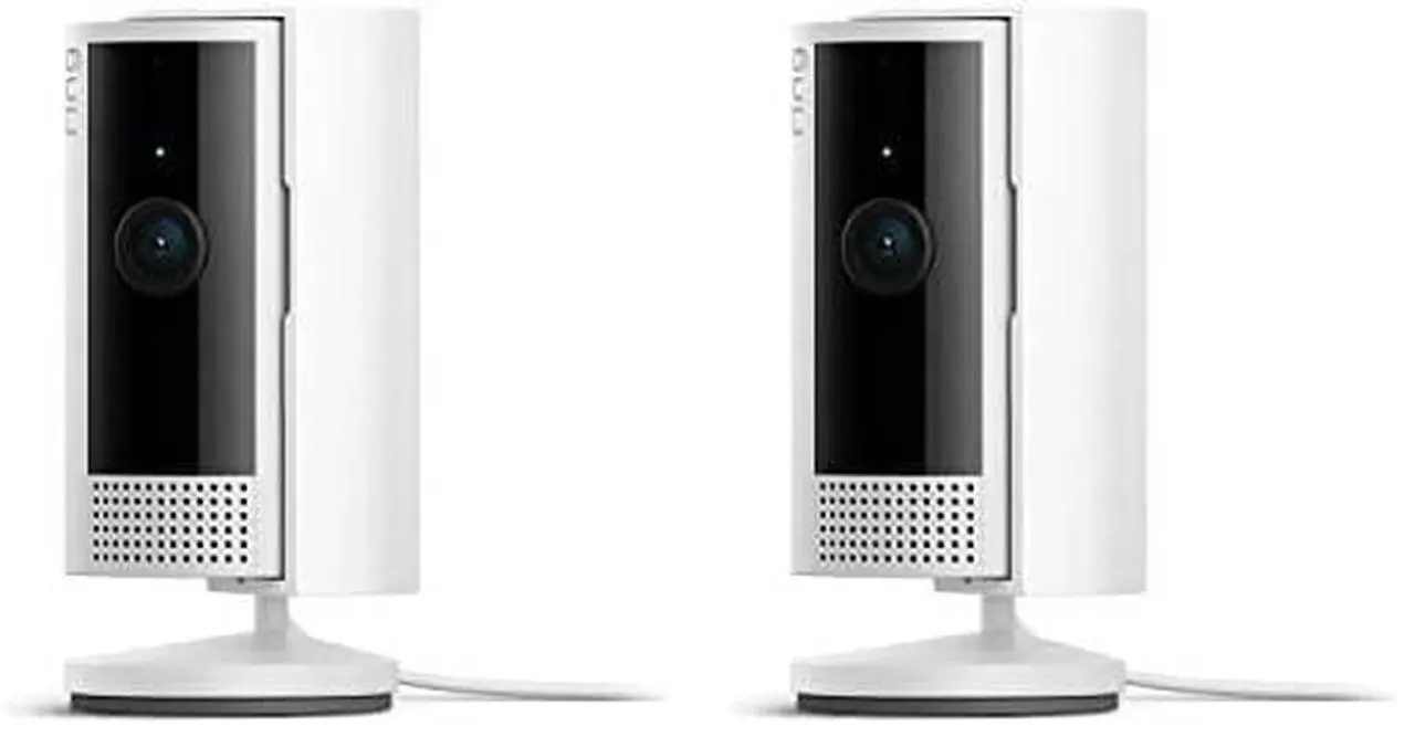 Alt view image 2 of 6 - Ring Indoor Cam (2nd Gen) | latest generation, 2023 release | 1080p HD Video & Color Night Vision, Two-Way Talk, and Manual Audio & Video Privacy Cover | 2-pack, White