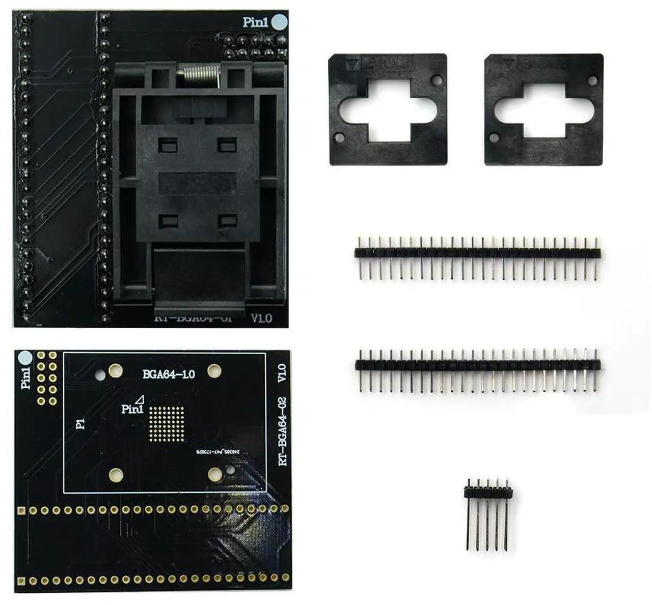 Main image of FOR BGA64 Special EMMC Adapter For RT809H Programmer RT-BGA64-01 Socket 1.0mm spacing frame 11*13mm