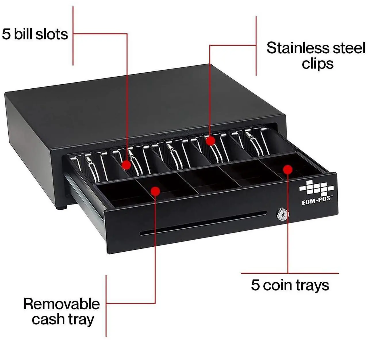 Alt view image 5 of 7 - POS Hardware Bundle - Cash Drawer and Thermal Receipt Printer, Compatible wit