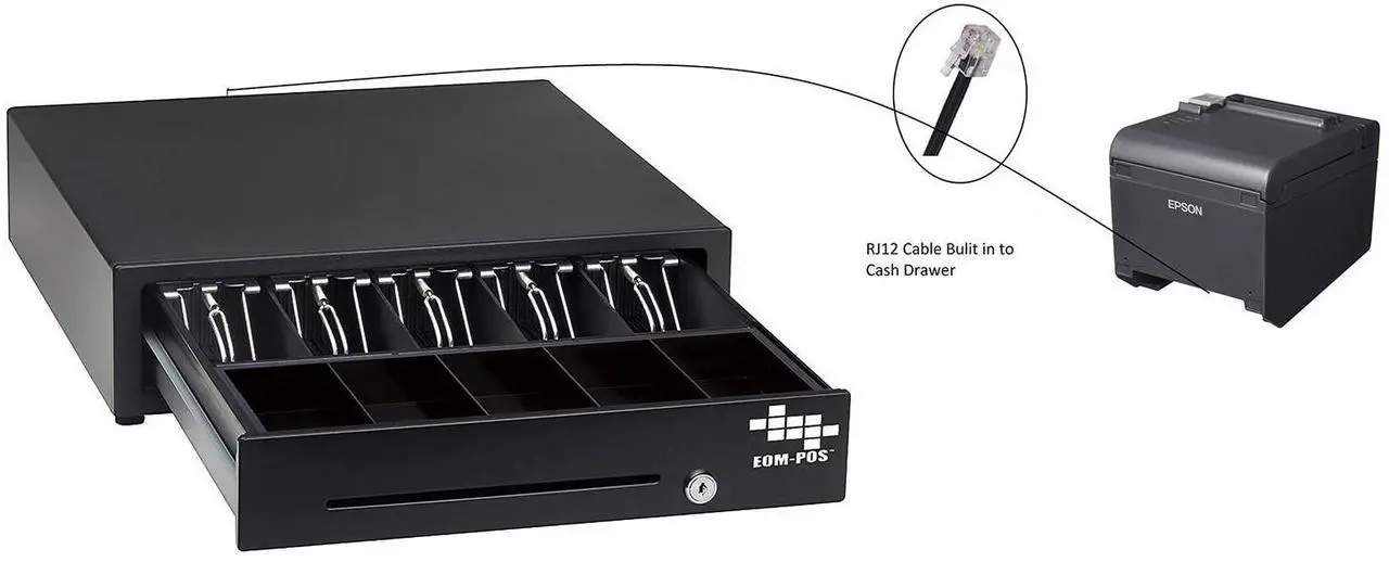 Alt view image 6 of 7 - POS Hardware Bundle - Cash Drawer and Thermal Receipt Printer, Compatible wit