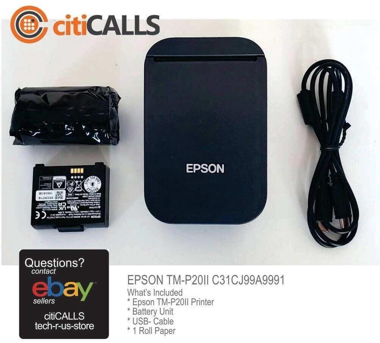 Main image of Ep,son C31CJ99A9991 TM-P20II 2" Ultra Compact Portable Receipt Printer; Bluetooth