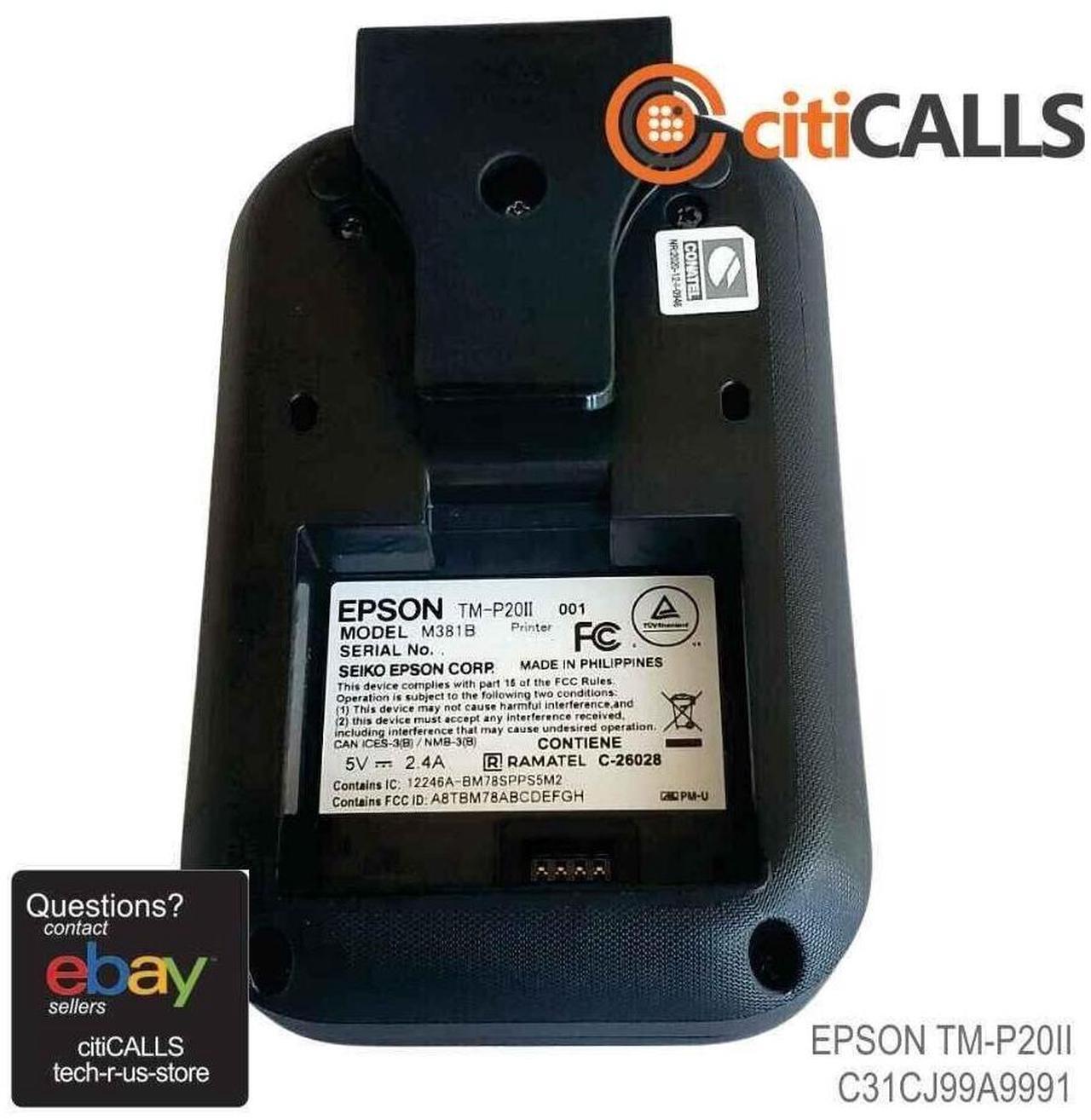Alt view image 4 of 7 - Ep,son C31CJ99A9991 TM-P20II 2" Ultra Compact Portable Receipt Printer; Bluetooth