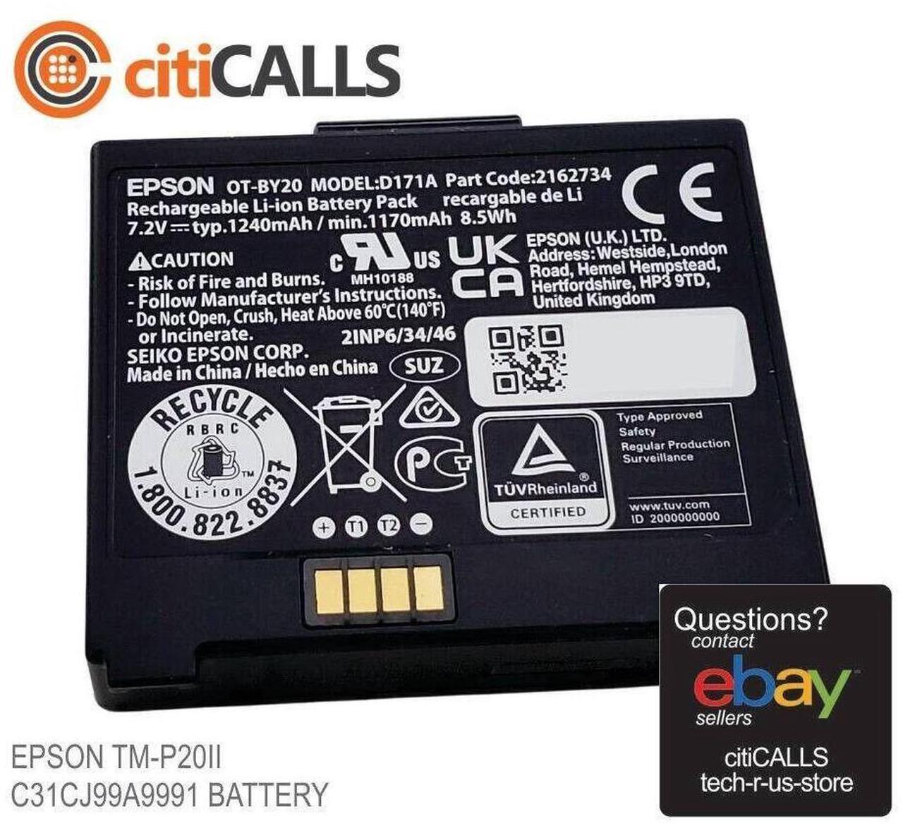 Alt view image 7 of 7 - Ep,son C31CJ99A9991 TM-P20II 2" Ultra Compact Portable Receipt Printer; Bluetooth