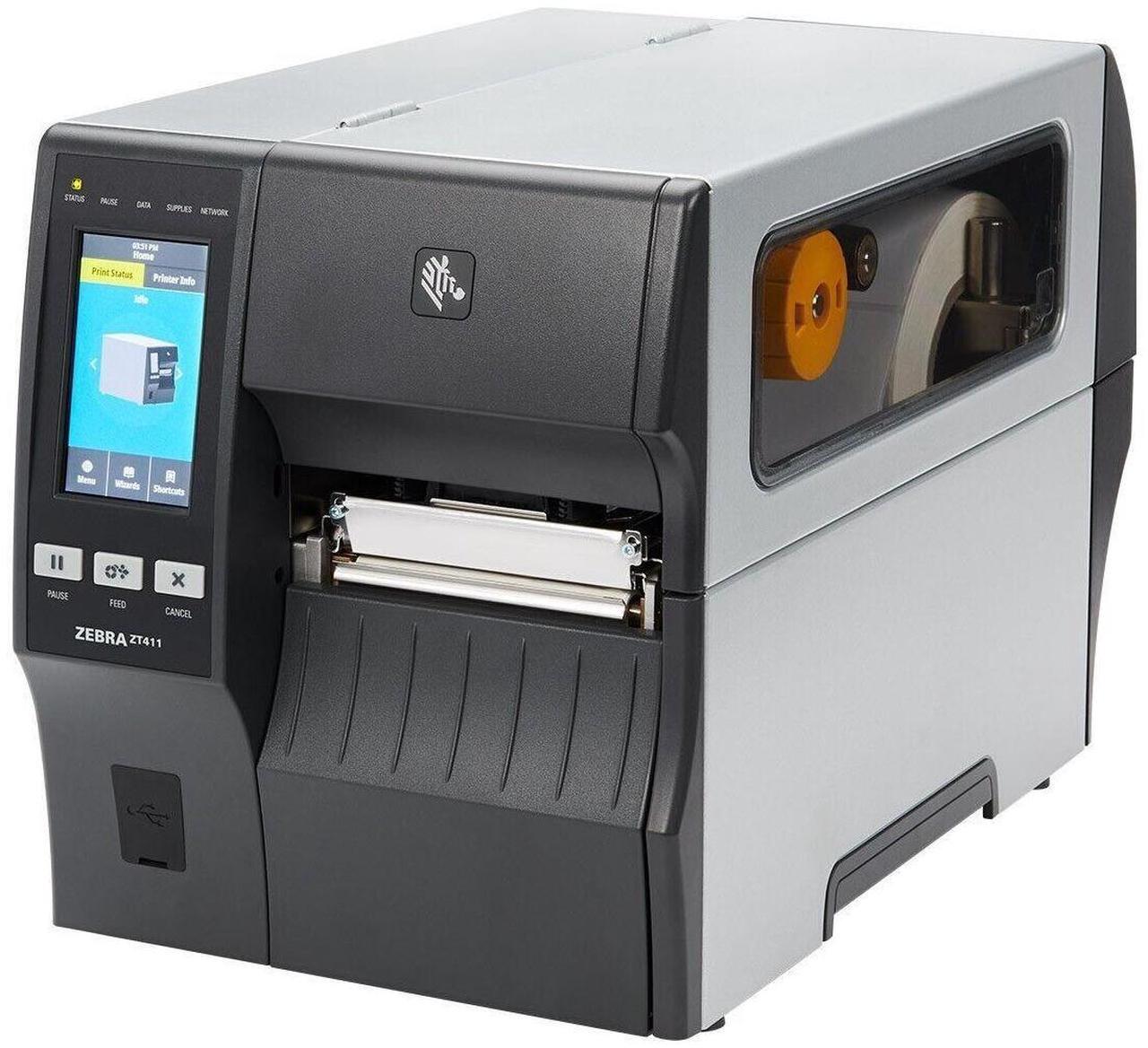 Alt view image 3 of 3 - Ze,bra ZT41143-T410000Z ZT411 4" Direct Thermal Label Printer ETH USB Serial BT