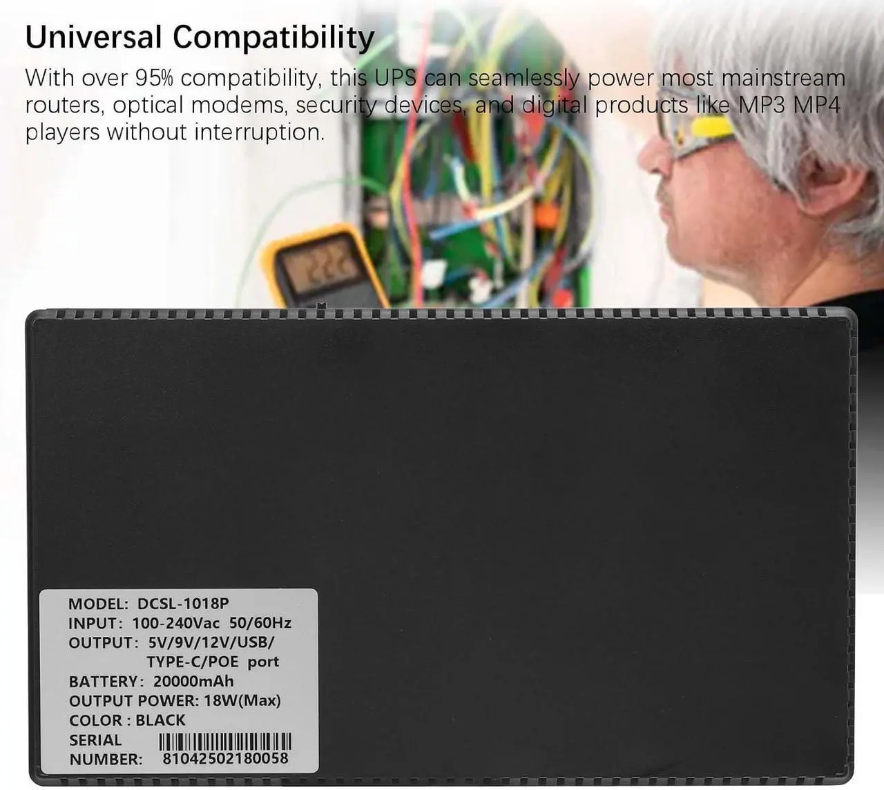 Alt view image 6 of 7 - UPS Battery Backup Comprehensive Safety Universal Compatibility Portability Advantage for Home and Travel