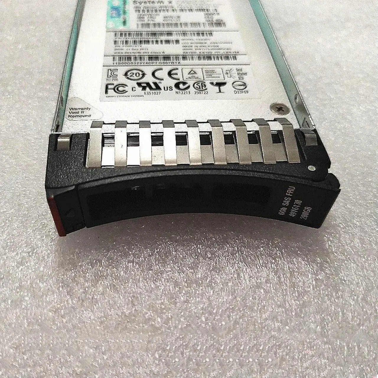 Alt view image 7 of 7 - For System X M4 49Y6130 49Y6133 SAS Server Solid State Disk 200GB 2.5 Inch