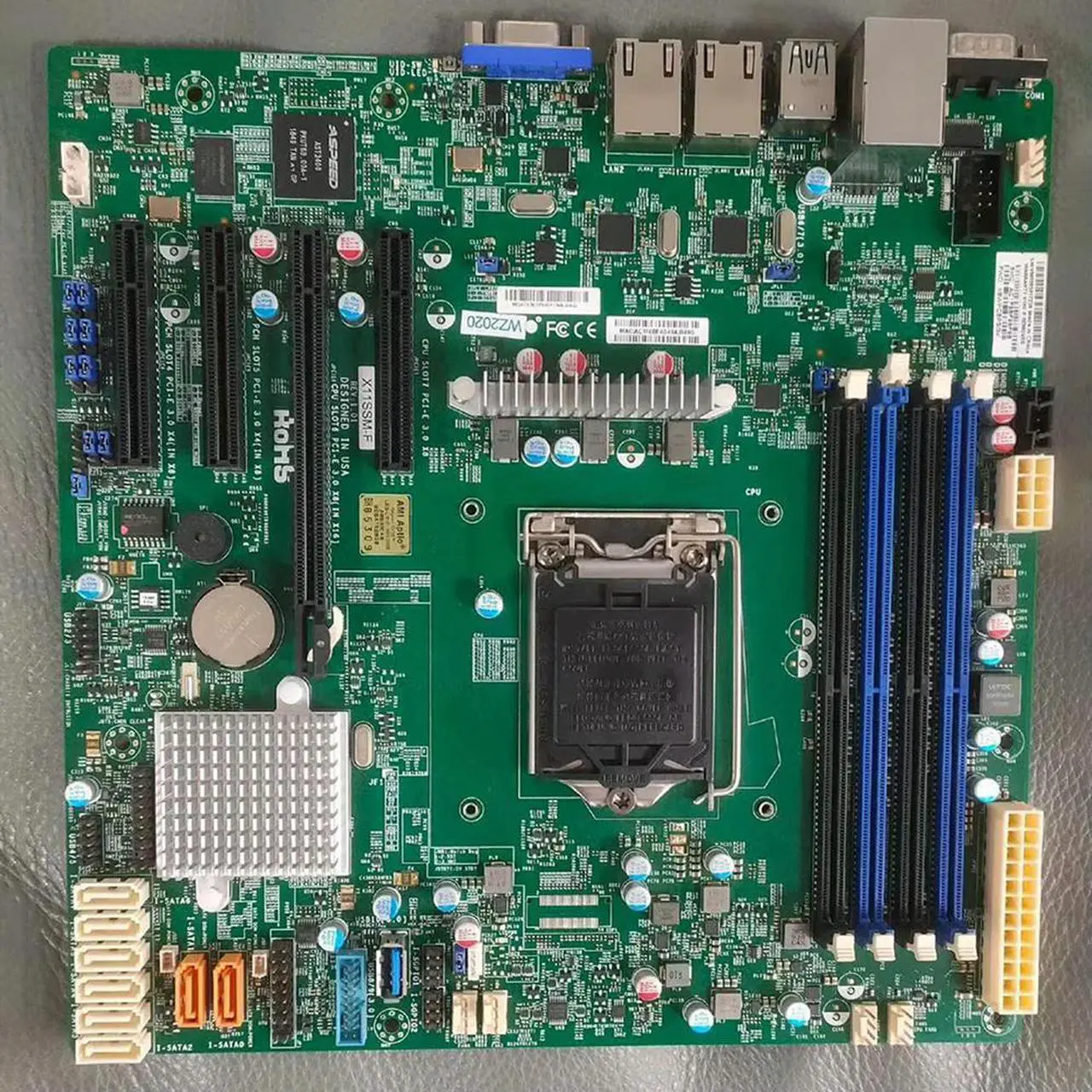 Alt view image 4 of 4 - For Server Motherboard E3-1200 v6/v5 7th/6th Gen. Core i3 Series 8 SATA3 (6Gbps) IPMI 2.0 LGA1151 X11SSM-F