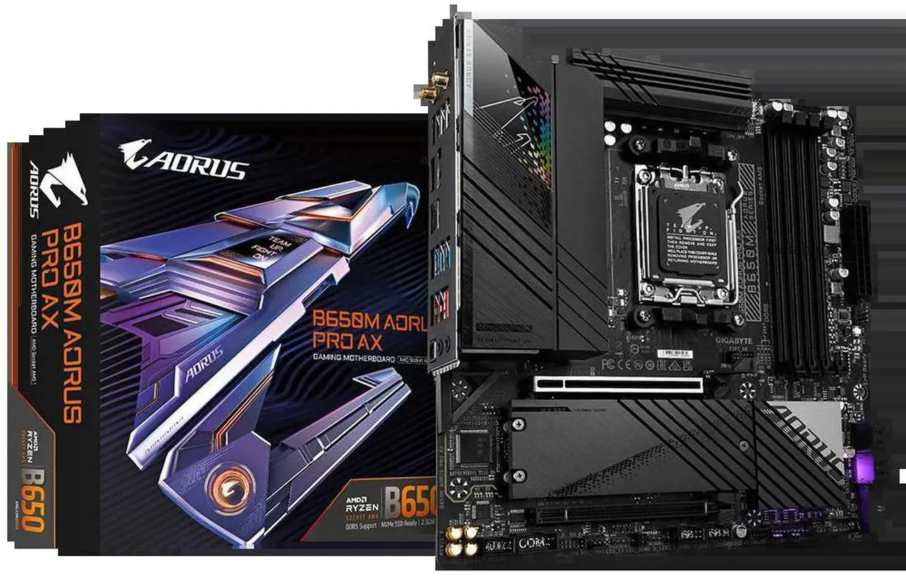 Main image of B650M PRO AX Motheboard AM5 Ryzen 7000 series processors 128GB DDR5 Wi-Fi 6E 20Gb/s USB-C