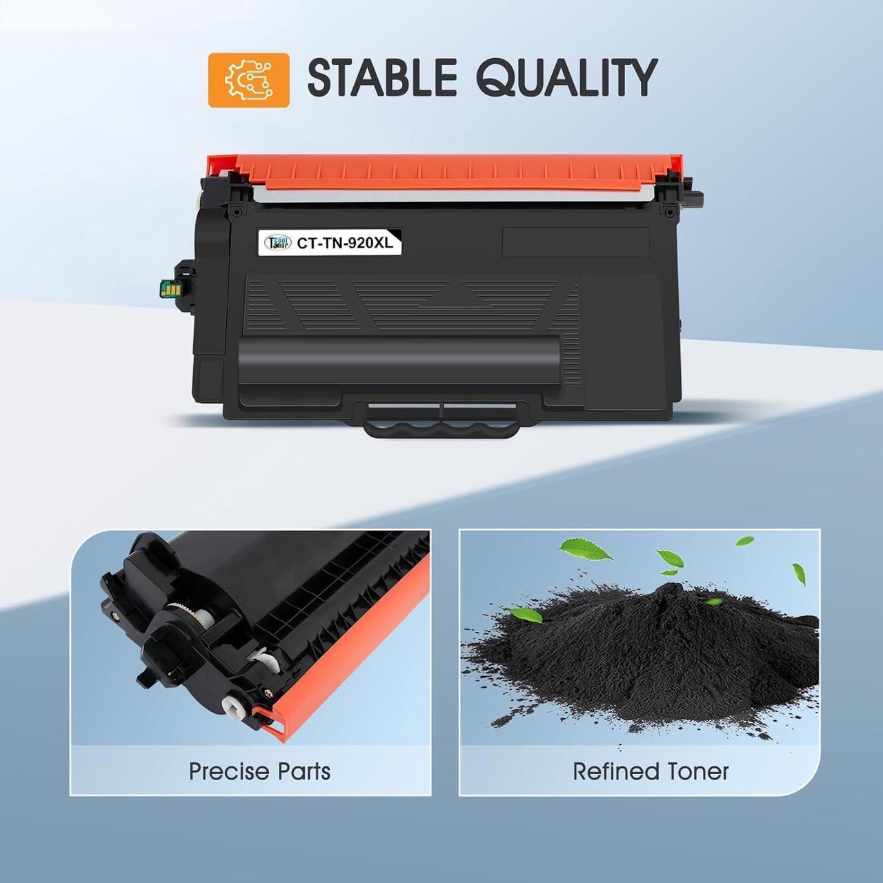 Alt view image 4 of 6 - TN920 TN920XL Toner Cartridge Compatible for Brother TN920XL TN920 TN920XXL Toner for Brother HL-L6210DW HL-L6210DWT HL-L5210DW HL-L5210DN HL-L5210DWT Printer Black High Yield with Chip 2-Pack