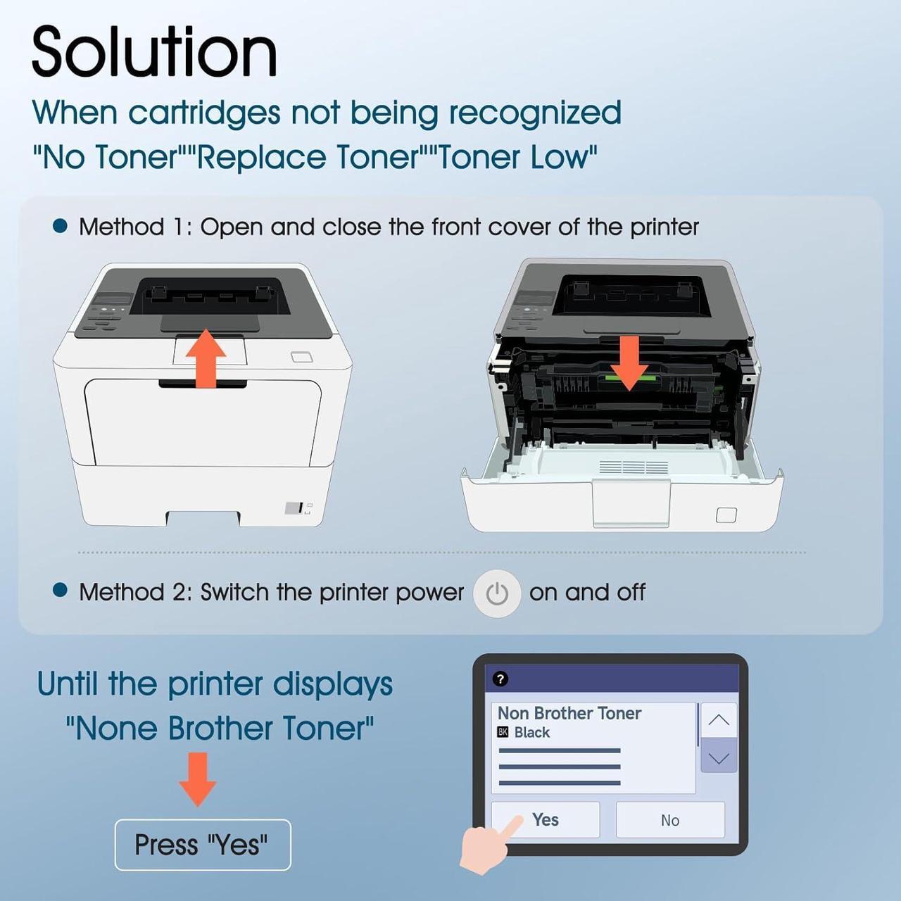 Alt view image 6 of 6 - TN920 TN920XL Toner Cartridge Compatible for Brother TN920XL TN920 TN920XXL Toner for Brother HL-L6210DW HL-L6210DWT HL-L5210DW HL-L5210DN HL-L5210DWT Printer Black High Yield with Chip 2-Pack