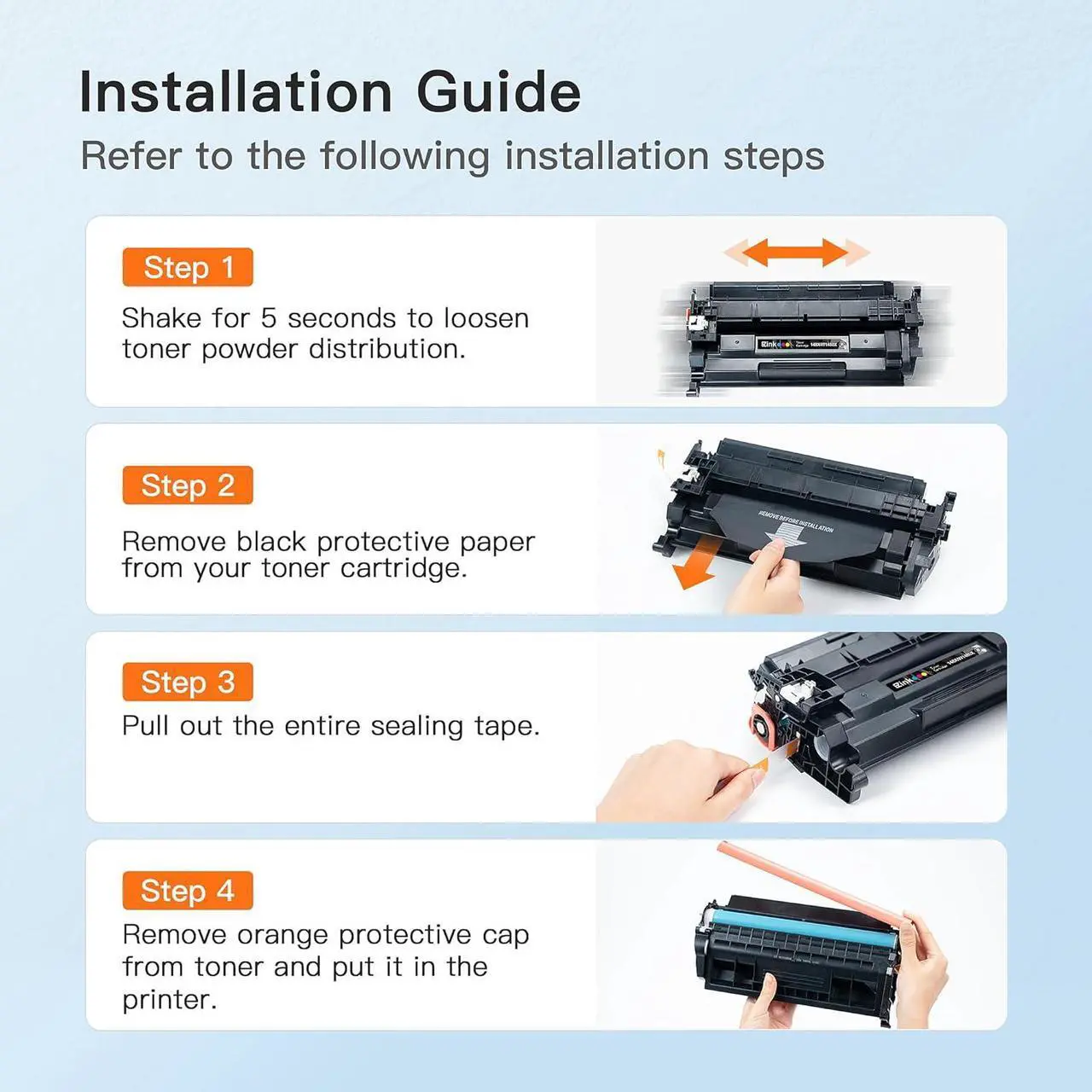 Alt view image 6 of 7 - E-Z Ink 148X 148A Compatible Toner Cartridges Replacement for HP 148X W1480X 148A W1480A Toner (with Chip) to Use with HP Pro MFP 4101fdn 4101fdw 4001dn 4001n Printer (Black, 1 Pack)