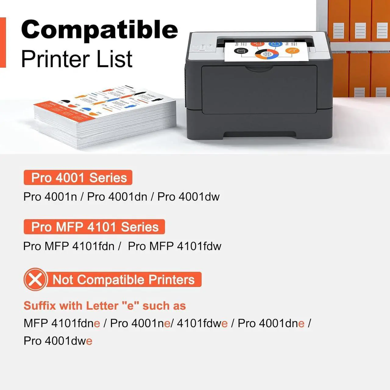 Alt view image 2 of 7 - v4ink 148A W1480A (with Chip) Compatible Toner Cartridge Replacement for HP 148A 148X W1480A W1480X for HP Pro 4001 4001n 4001dw 4001dn MFP 4101 4101fdw 4101fdn Printer Ink (2-Pack Black)