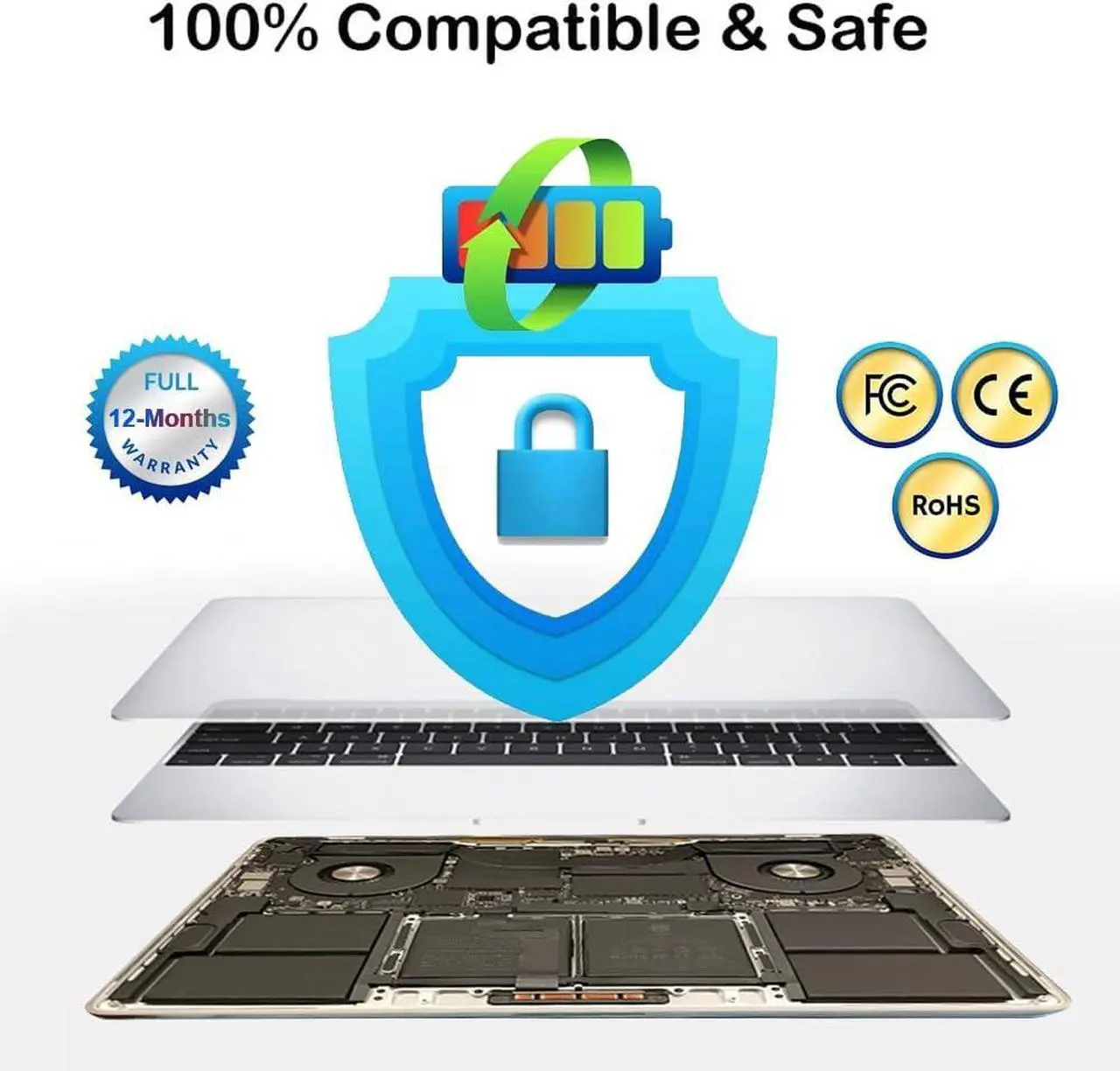 Alt view image 4 of 6 - A2141 MacBook Pro Battery Replacement, A2113 Battery for MacBook Pro 16 Inch A2141 Retina Series (Year 2019 2020) (EMC 3347, MVVL2 MVVL2LL/A MVVM2 MVVM2LL/A MVVJ2 MVVJ2LL/A MVVK2 MVVK2LL/A 8700mAh)