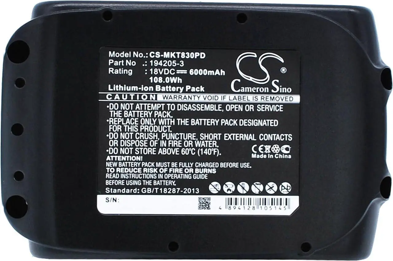 Alt view image 5 of 5 - SYTH Replacement for Battery Compatible Makita BL1840, BL1840B, BL1850, BL1850B, BL1860 XSC01Z, XSF01Z, XSF03M, XSF03Z, XSH01Z, XSH03MZ, XSH03Z, XSJ01Z, XSS01Z, XSS02Z, XSS03Z (6000mAh/18V)
