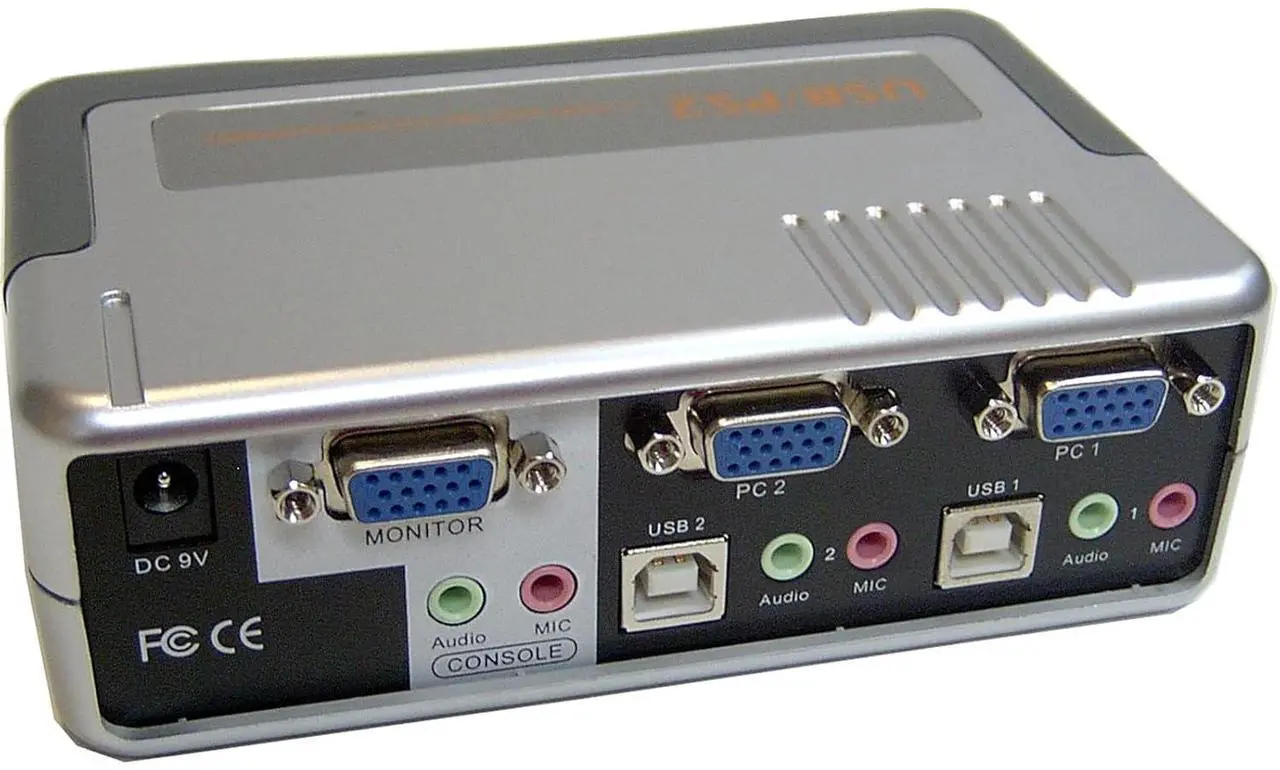 Alt view image 3 of 4 - Ennovor BeMatik Uniclass USB KVM Switch PS2 VGA 1 KVM to 2 CPU