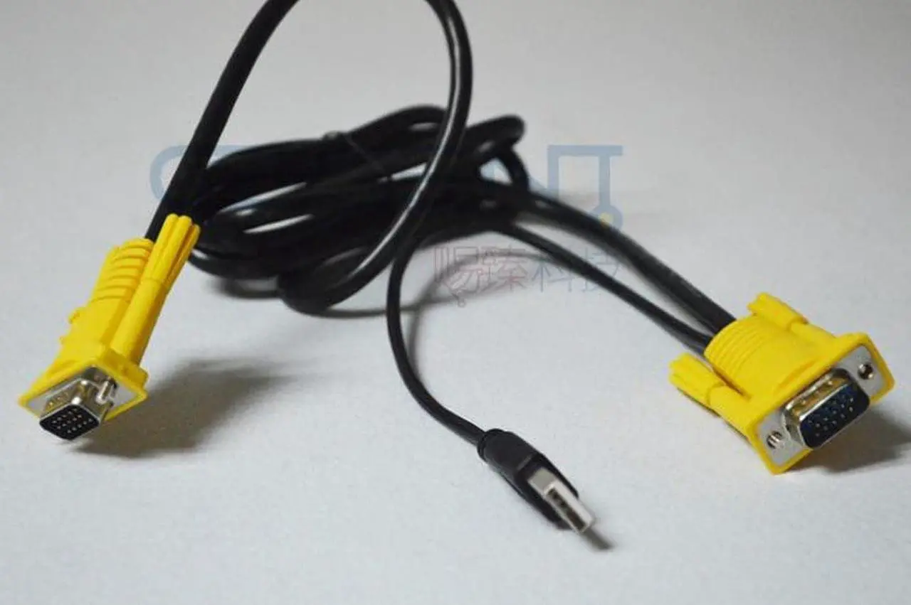 Alt view image 5 of 6 - Ennovor MT-471UK-L 4-Port USB PS/2 KVM Auto Switcher Button or Key to Switch PC with Cables