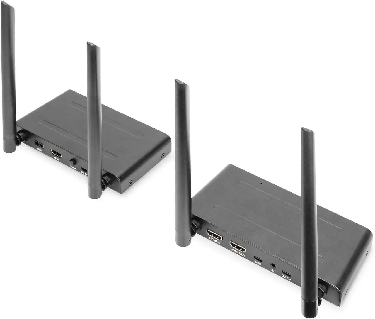 Alt view image 6 of 7 - Ennovor DIGITUS DS-55321 Wireless HDMI KVM Extender - Full HD 1080p 60Hz - 200m range - Set: Transmitter & Receiver - Loop-Out, IR Infrared