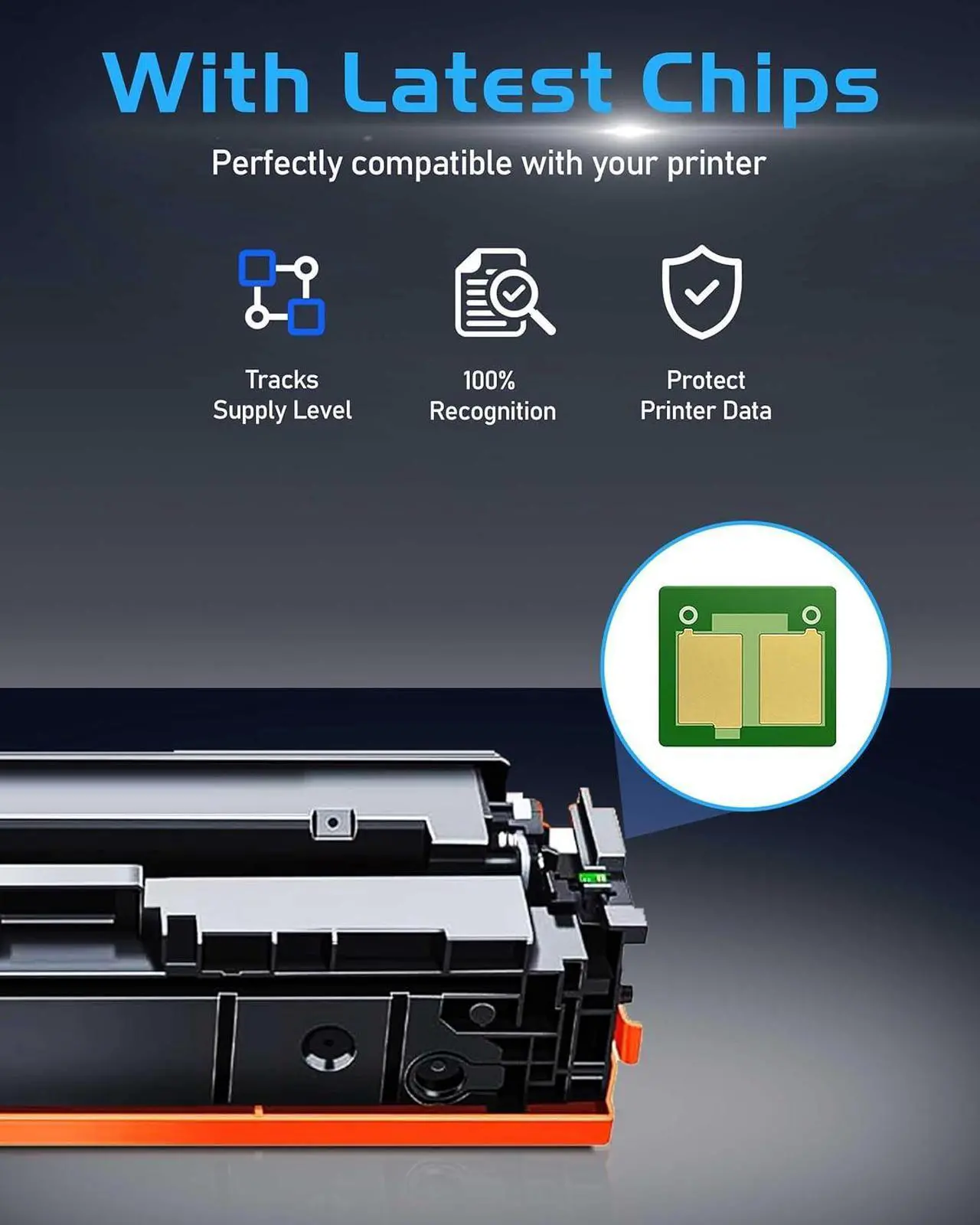 Alt view image 5 of 7 - Ennovor 202X Toner Cartridges 4 Pack High Yield Replacement for HP 202X CF500X 202A CF500A Color Pro MFP M281fdw M281cdw M281fdn M280nw M254dw M254dn M254nw Toner Printer (Black Cyan Magenta Yellow)