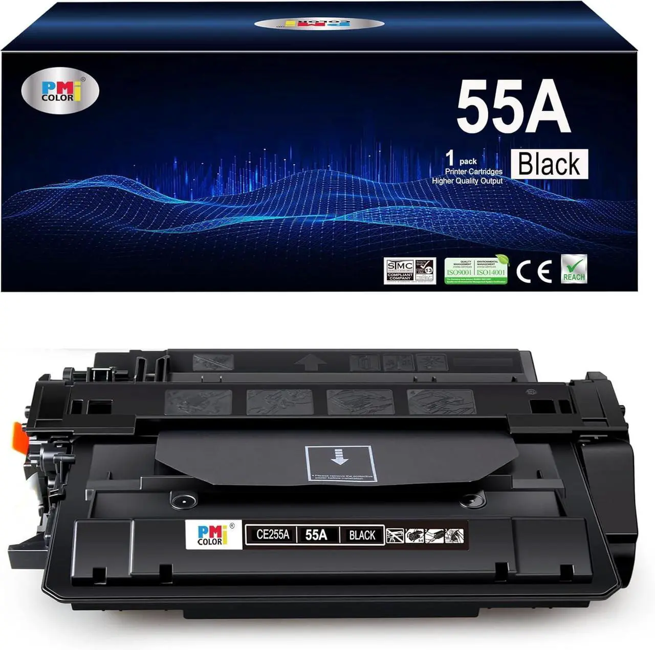 Main image of Ennovor 55A Toner Cartridge - Replacement for HP 55A CE255A to Compatible for P3015 P3015dn P3015x Pro 500 MFP M521dn M521dw M525dn M525f M525c Printer Toner (1 Pack)