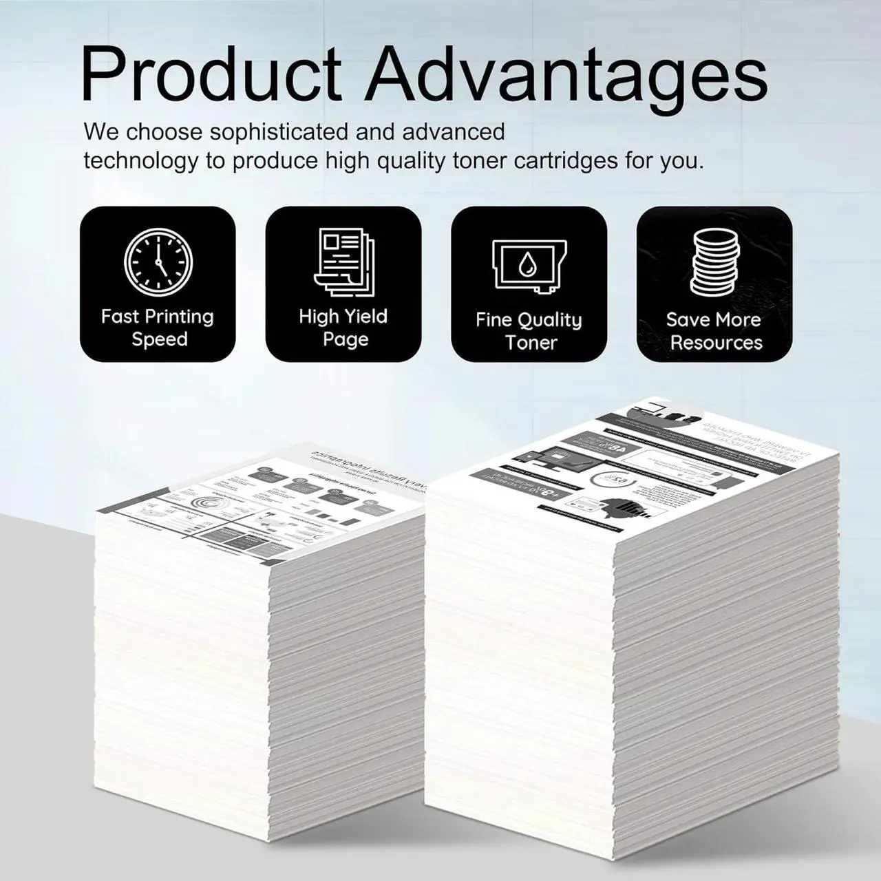 Alt view image 5 of 7 - Ennovor 1-Pack 55A Black Toner Cartridge Replacement for HP 55A CE255A 55X CE255X for Laser P3015dn P3015n P3015d Pro MFP M521dn M521dw Enterprise 500 MFP M525dn Series Printer